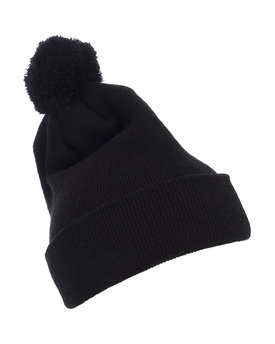 Yupoong Cuffed Knit Beanie with Pom Hat Pom alphabroder 