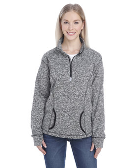 J America Ladies' Cosmic Fleece Quarter-Zip