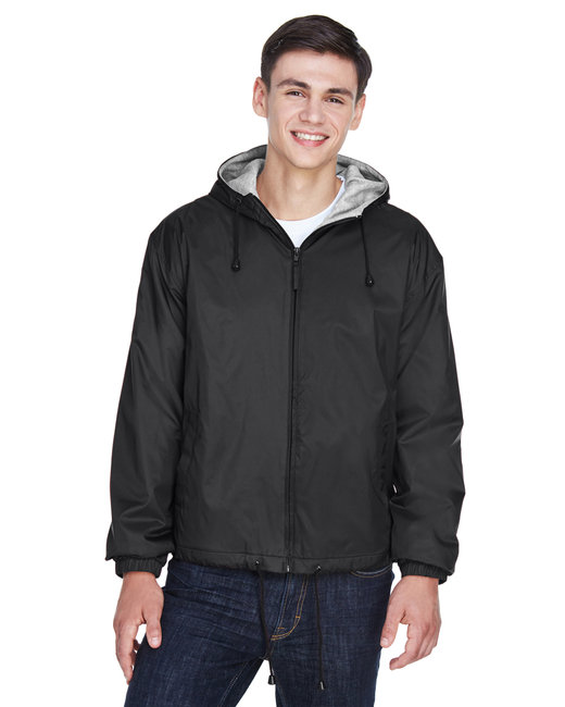 E009 8915 Fleece-Lined Hooded Jacket