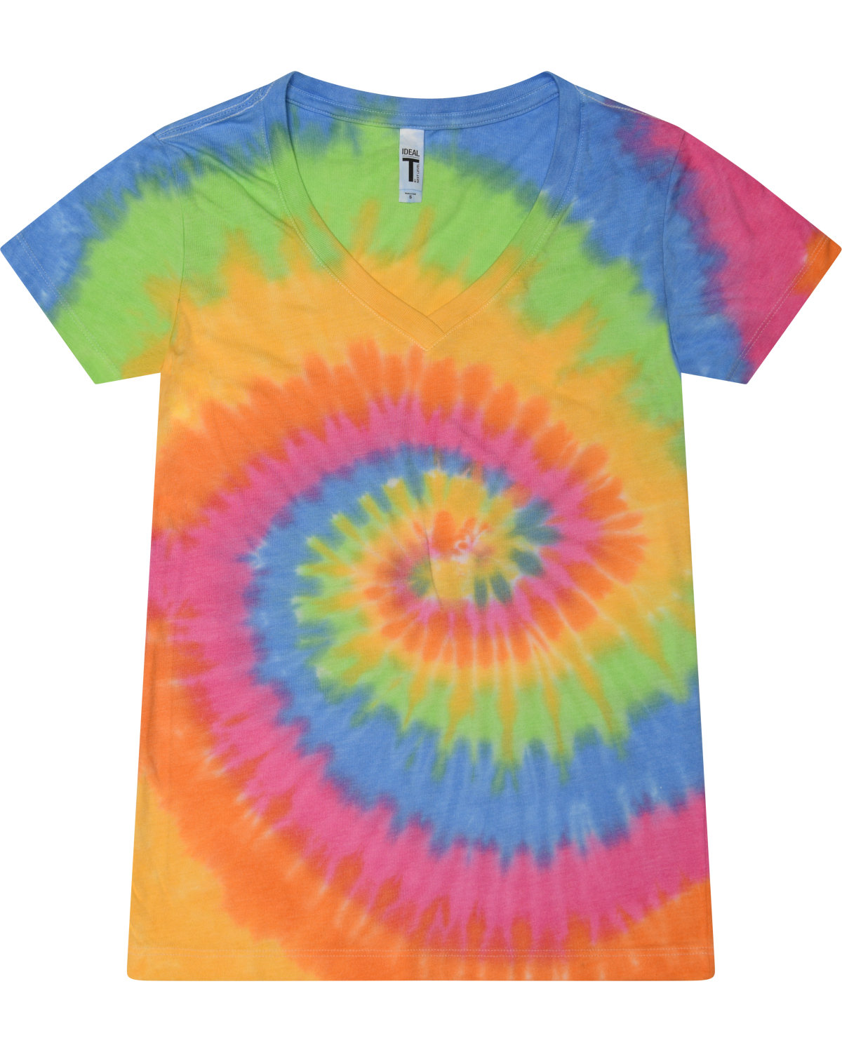 Ladies V&#45;Neck T&#45;Shirt-Tie-Dye