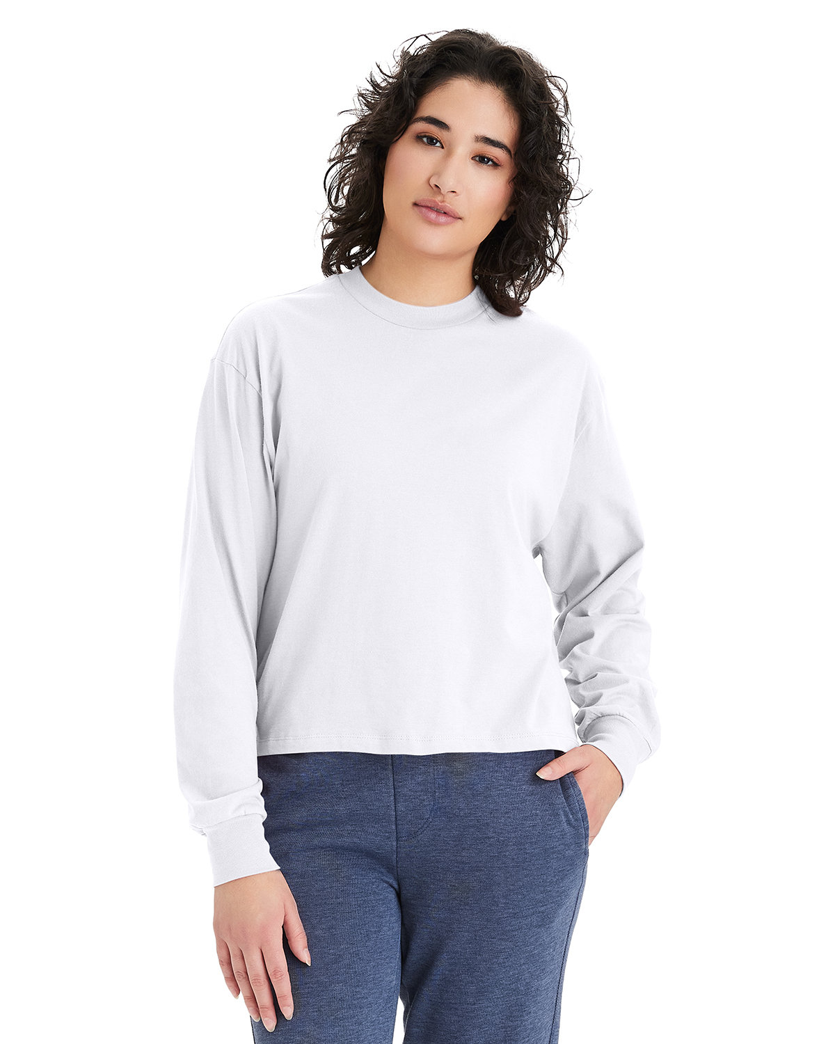 Ladies Main Stage Long&#45;Sleeve Cropped T&#45;Shirt-Alternative