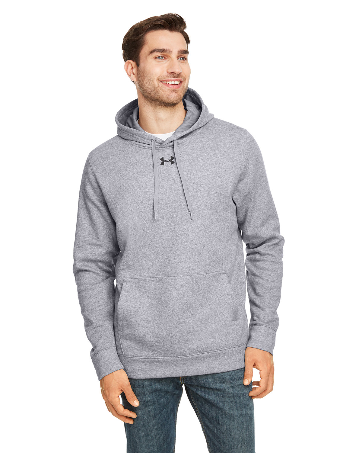 Mens Hustle Pullover Hooded Sweatshirt-Under Armour