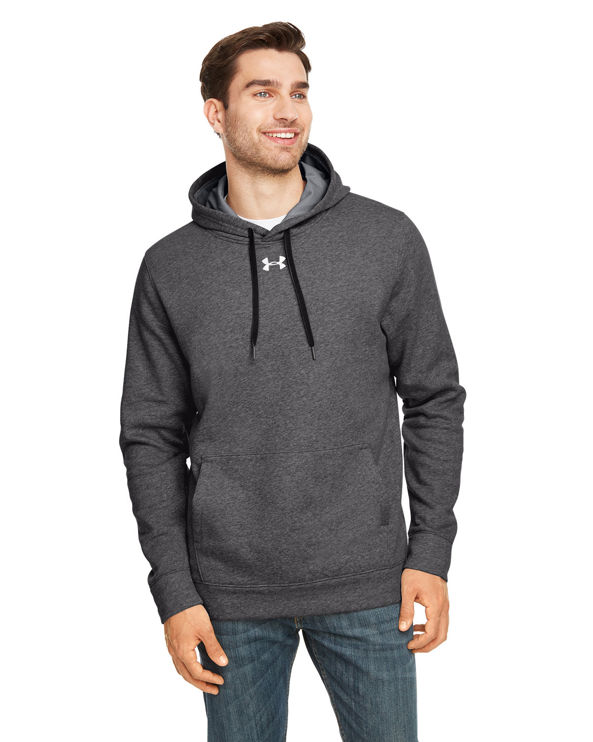 Mens Hustle Pullover Hooded Sweatshirt-Under Armour