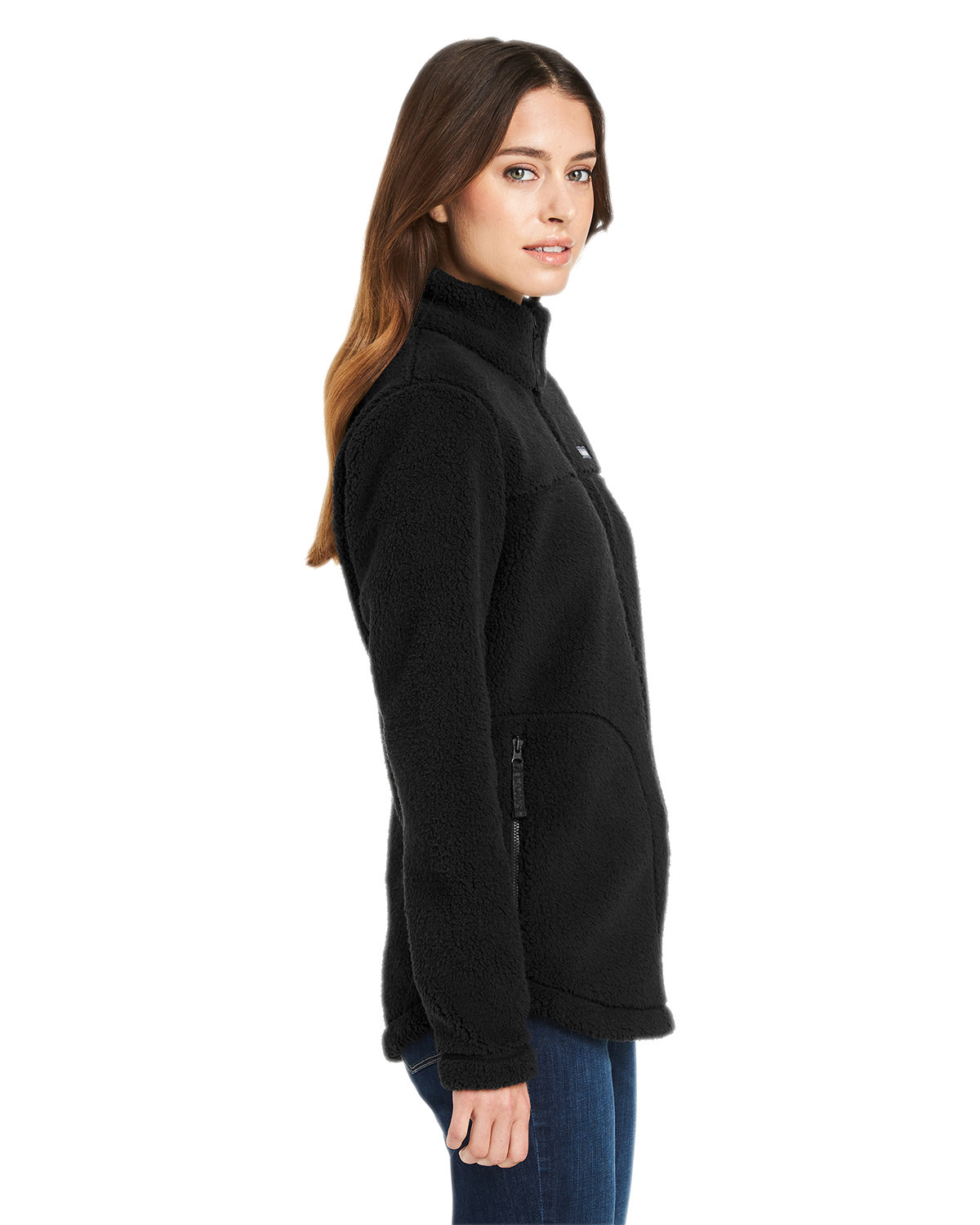 Custom Jackets  Corporate Columbia Women's Black West Bend Sherpa Full-Zip Fleece  Jacket