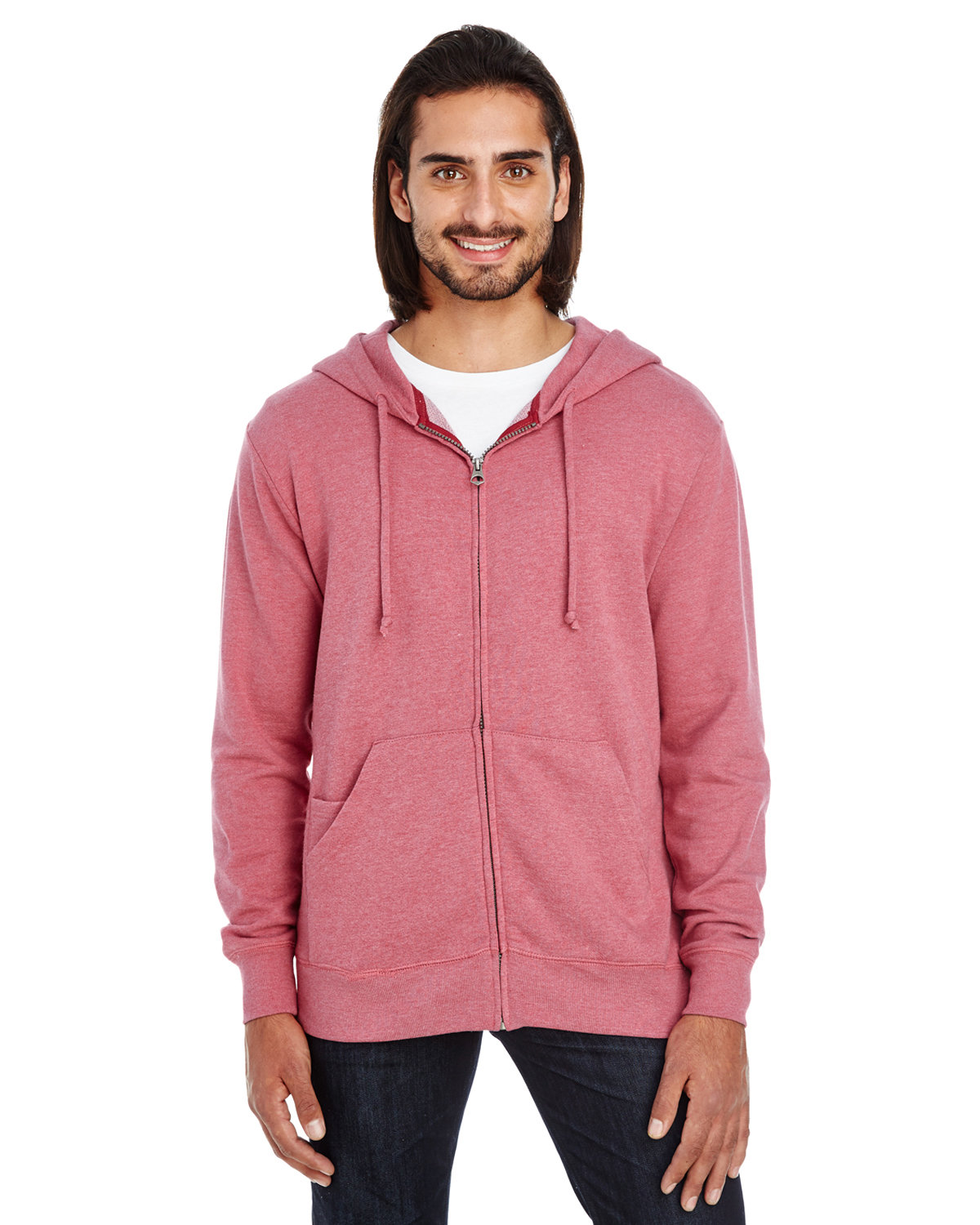 Unisex Triblend French Terry Full&#45;Zip-Threadfast Apparel