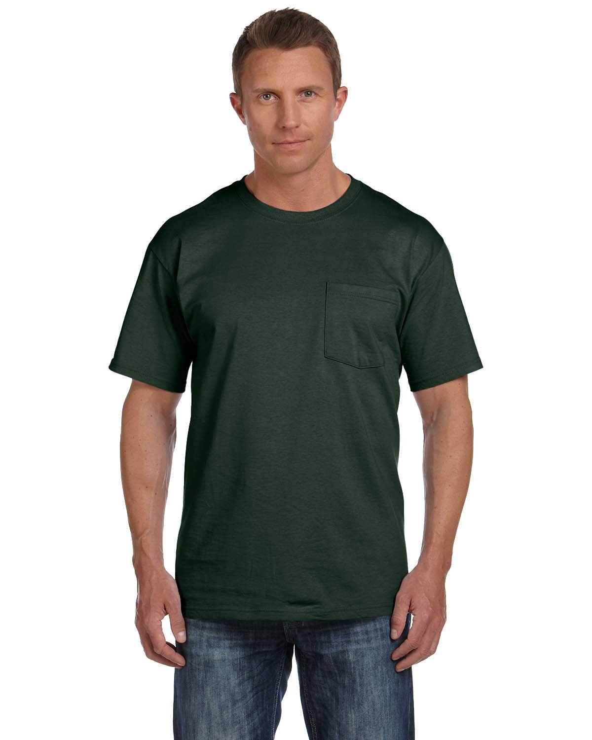 Adult Hd Cotton™ Pocket T-Shirt-Fruit of the Loom