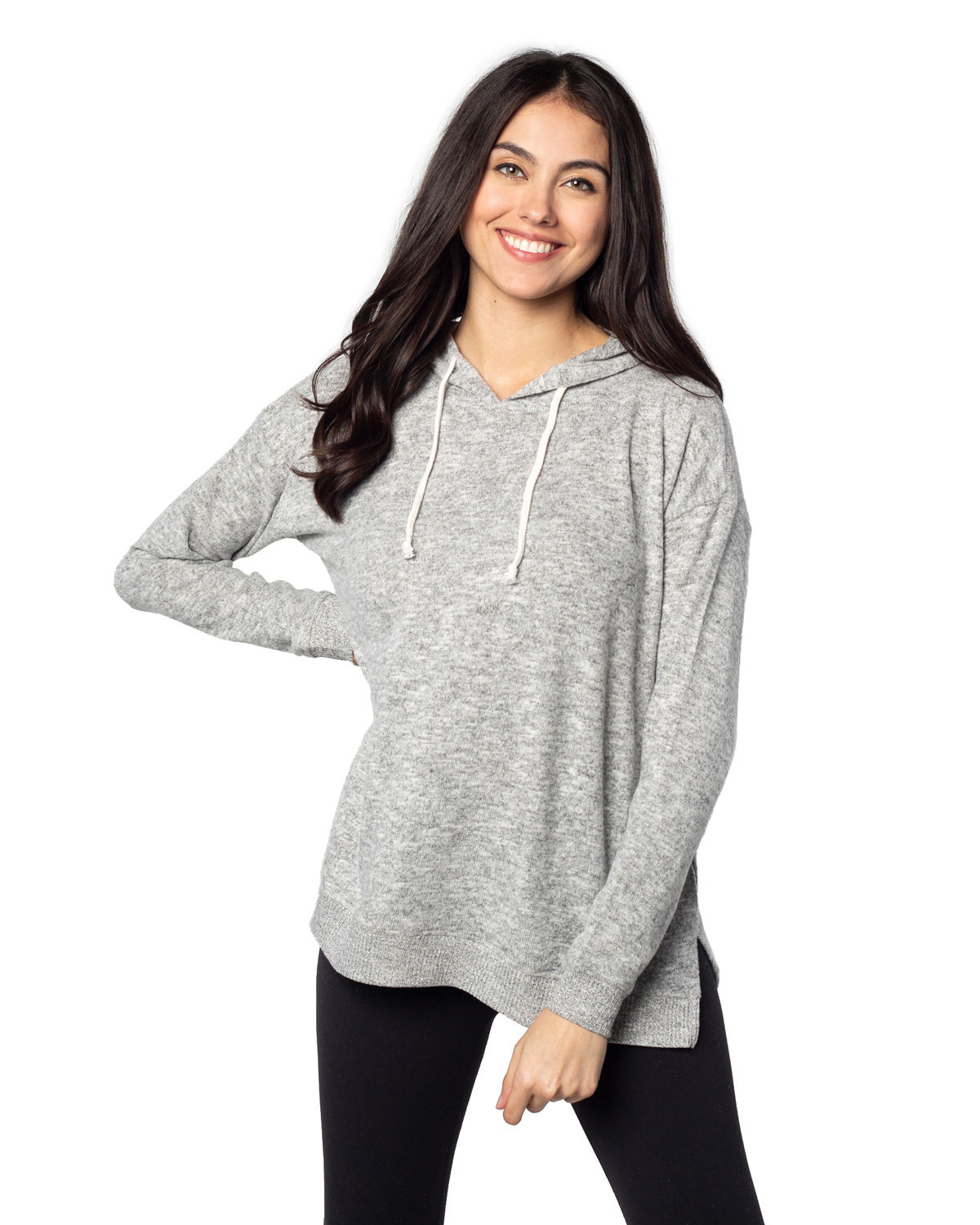 Ladies Cozy Tunic Hooded Sweatshirt-chicka&#45;d