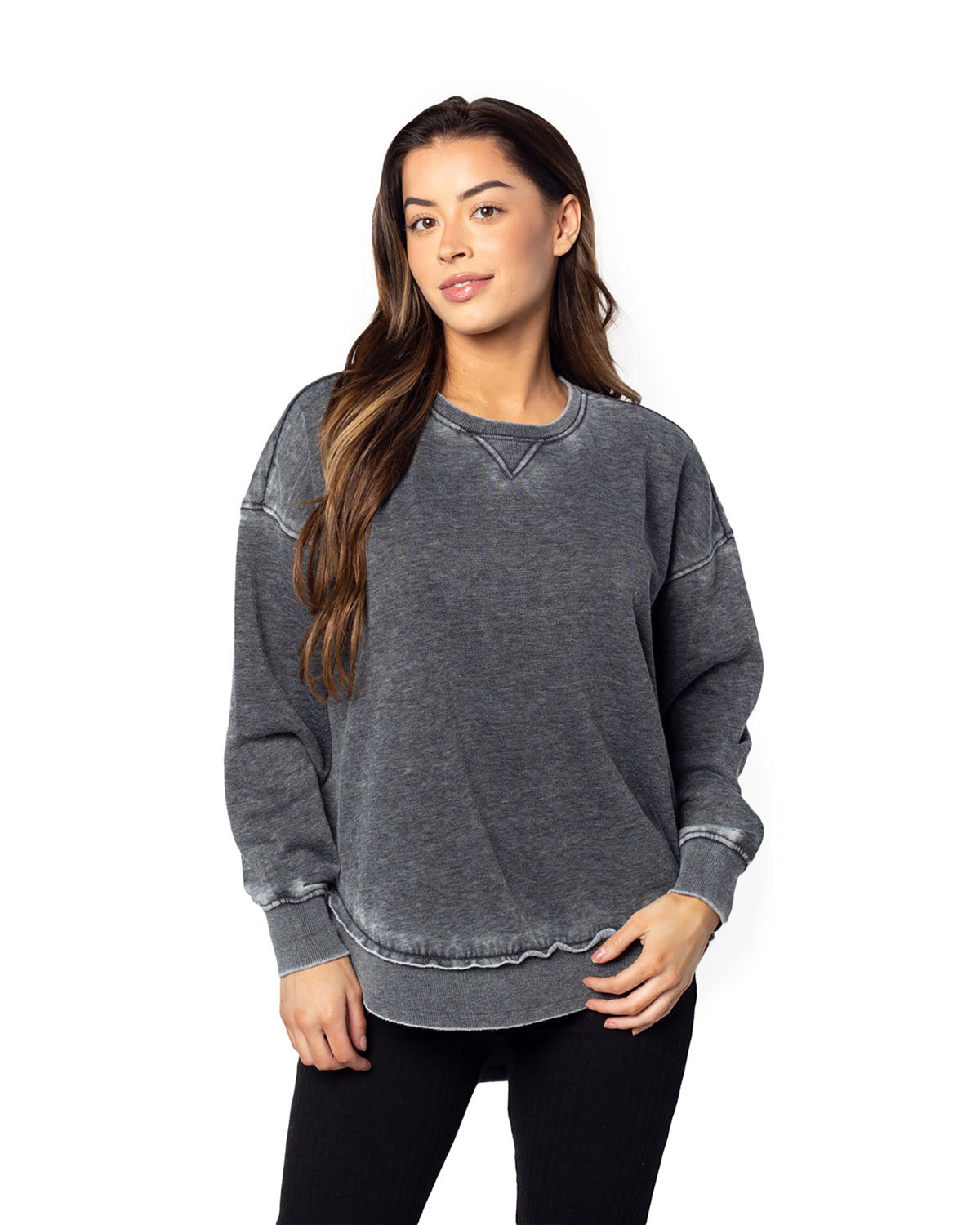 Ladies Burnout Campus Pullover-chicka&#45;d