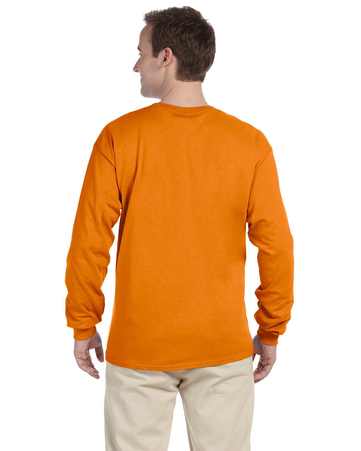 Fruit of the Loom Men's 100% Cotton Long Sleeve T-Shirt S-3XL L/S Tee 4930