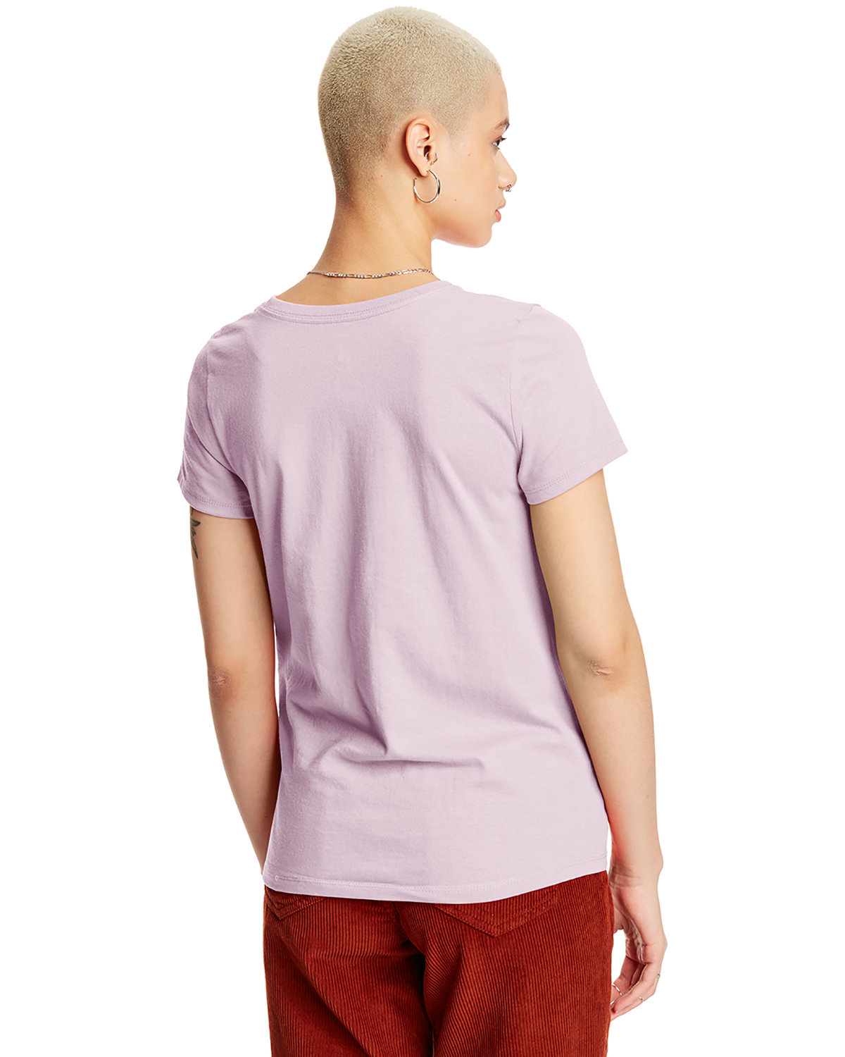 Hanes Ladies' 100% Cotton T-Shirt S-3XL Tee Shirt Womens Crew Neck 5680 ...