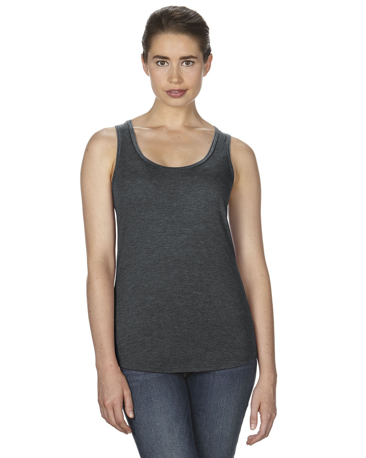 Ladies Triblend Racerback Tank-Anvil