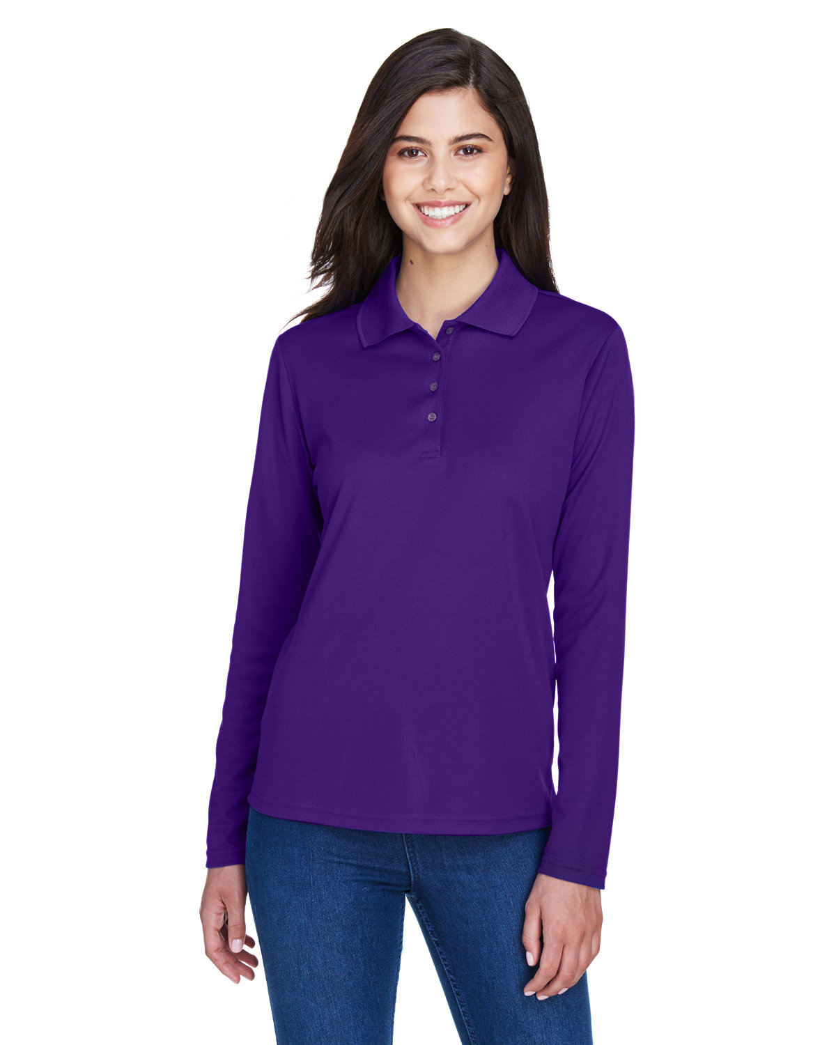 Ladies Pinnacle Performance Long&#45;Sleeve Pique Polo-CORE365