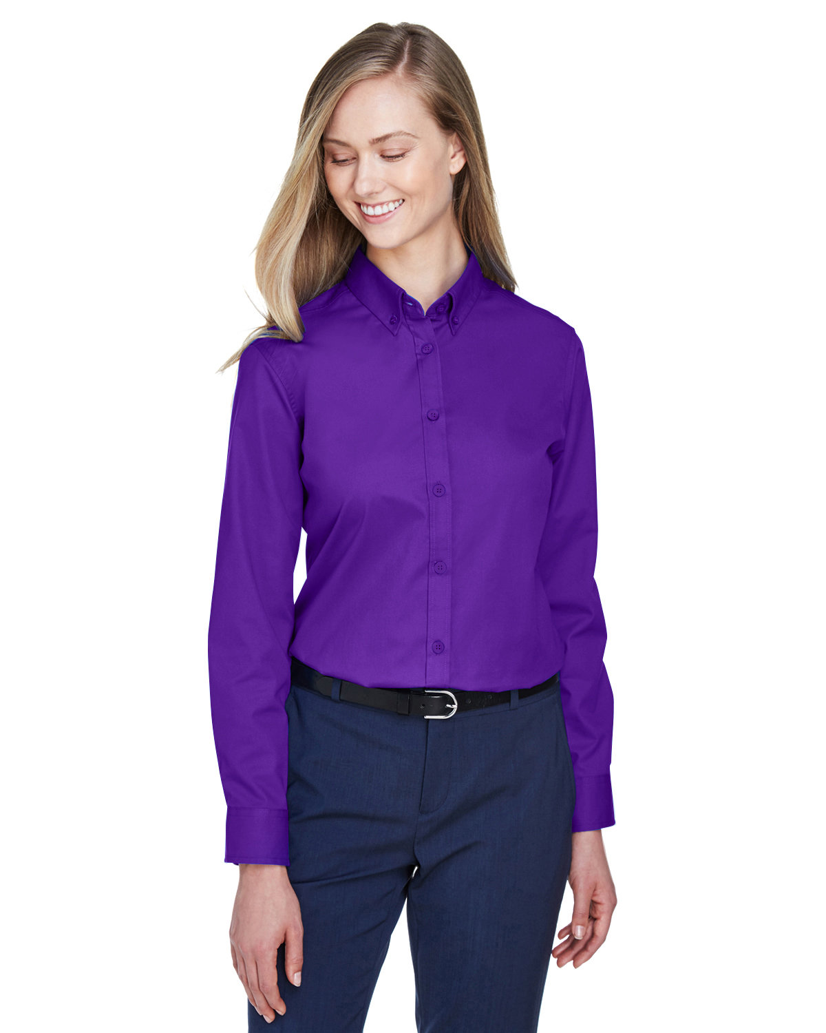Ladies Operate Long&#45;Sleeve Twill Shirt-CORE365
