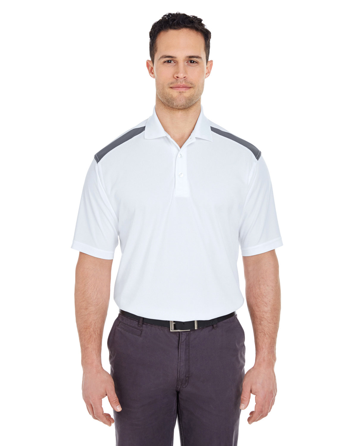 Adult Cool & Dry Two-Tone Mesh Pique Polo-