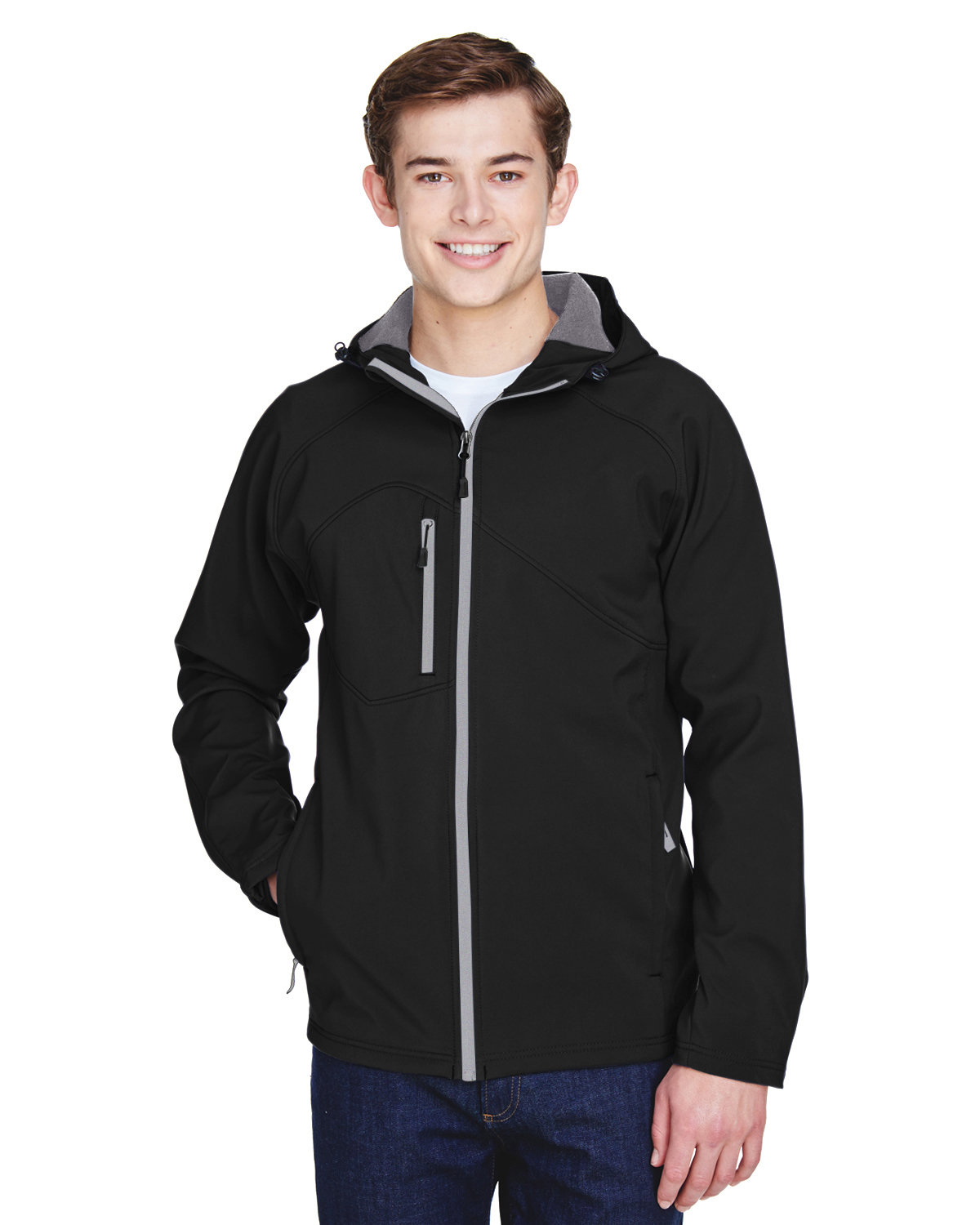 Mens Prospect Two-Layer Fleece Bonded Soft Shell Hooded Jacket-North End