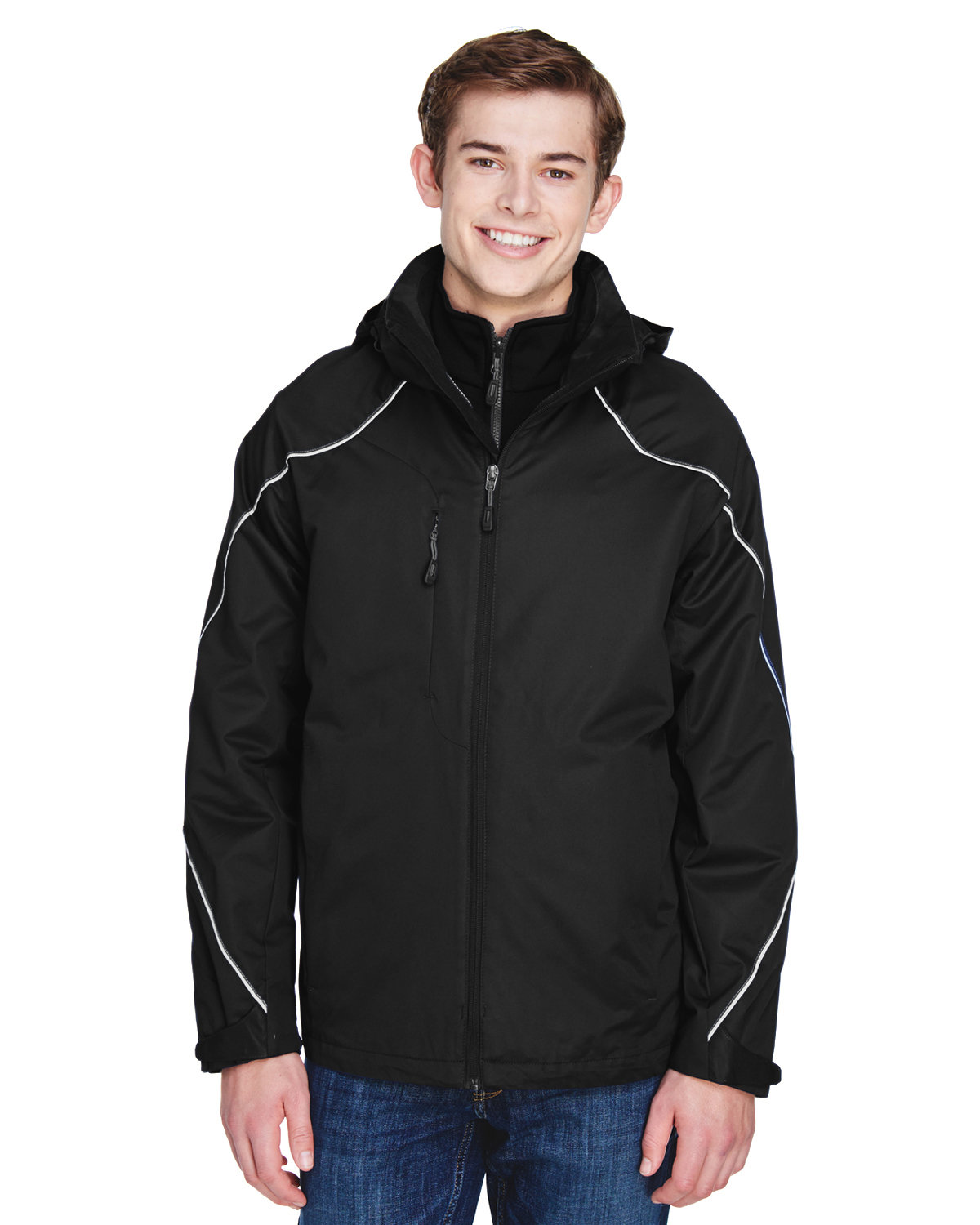 Mens Angle 3&#45;In&#45;1 Jacket With Bonded Fleece Liner-North End