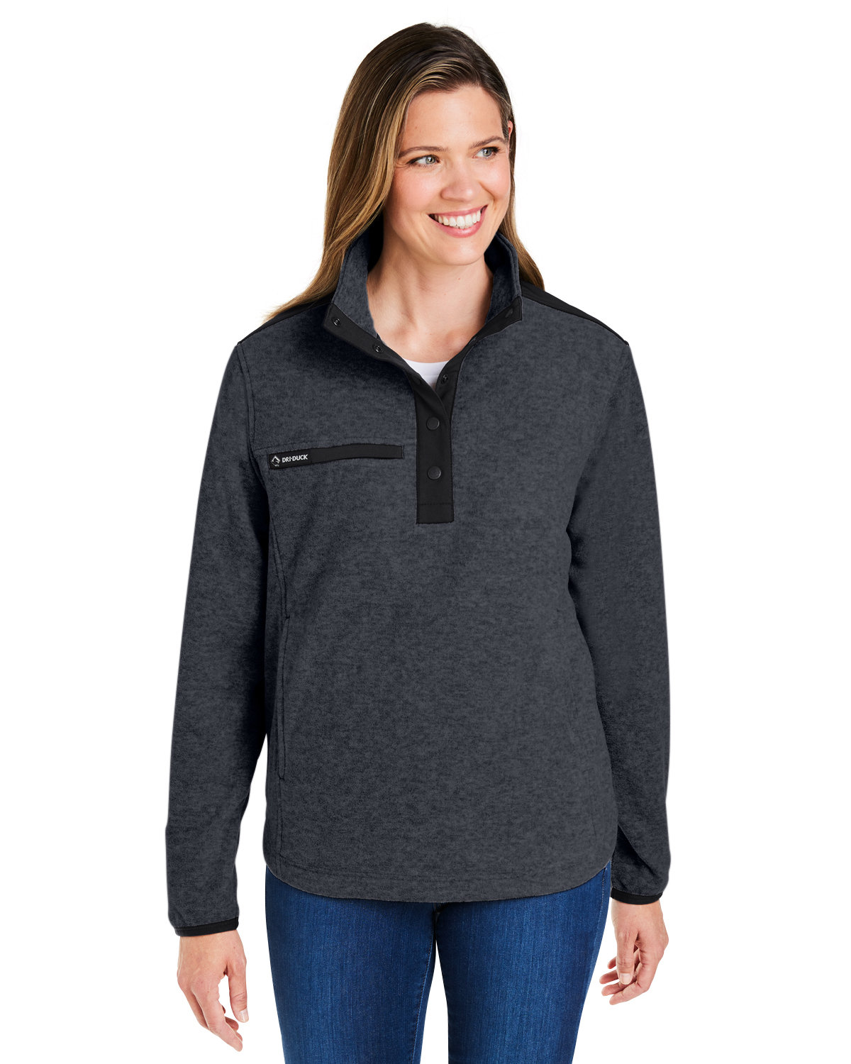 Ladies Sierra Melange Heather Fleece-Dri Duck