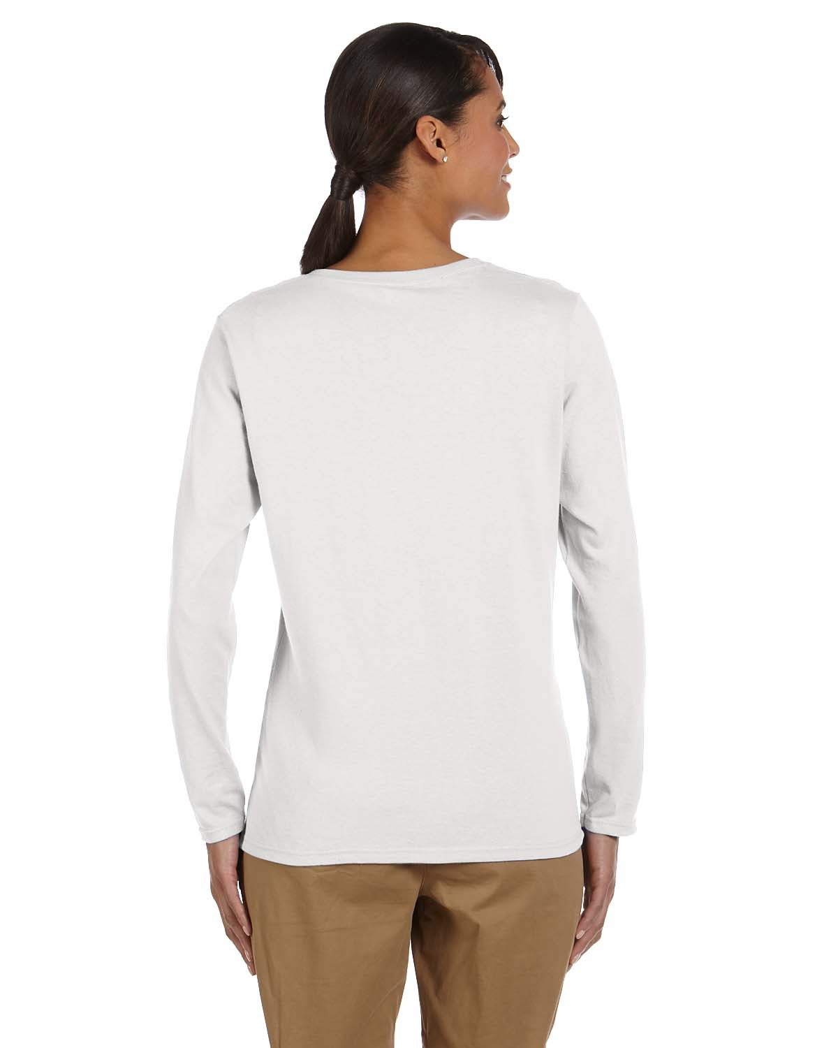 Gildan Heavy Cotton Ladies Long Sleeve T Shirt Blank Plain Tee Basic 5400l S 3xl Ebay