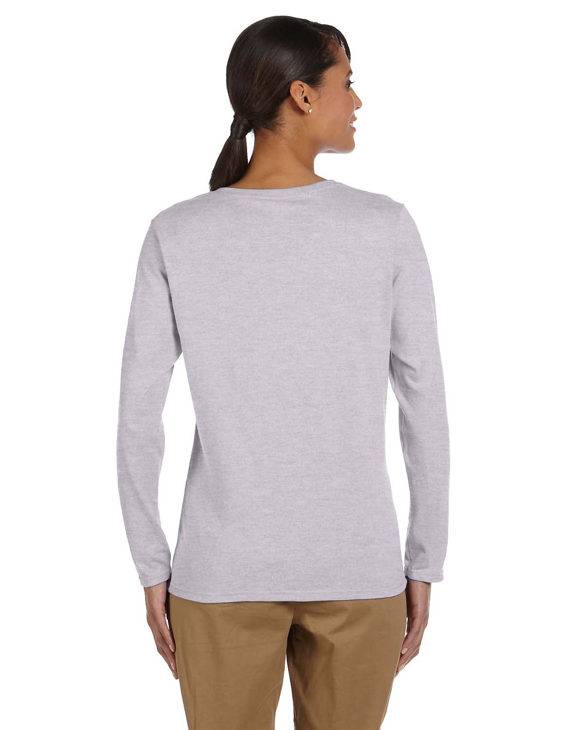 Gildan Heavy Cotton Ladies Long Sleeve T Shirt Blank Plain Tee Basic 5400L  S-3XL