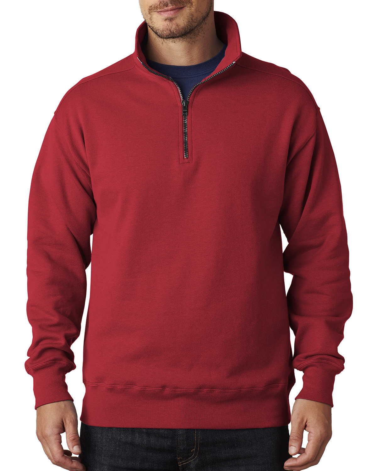 hanes nano quarter zip sweatshirt