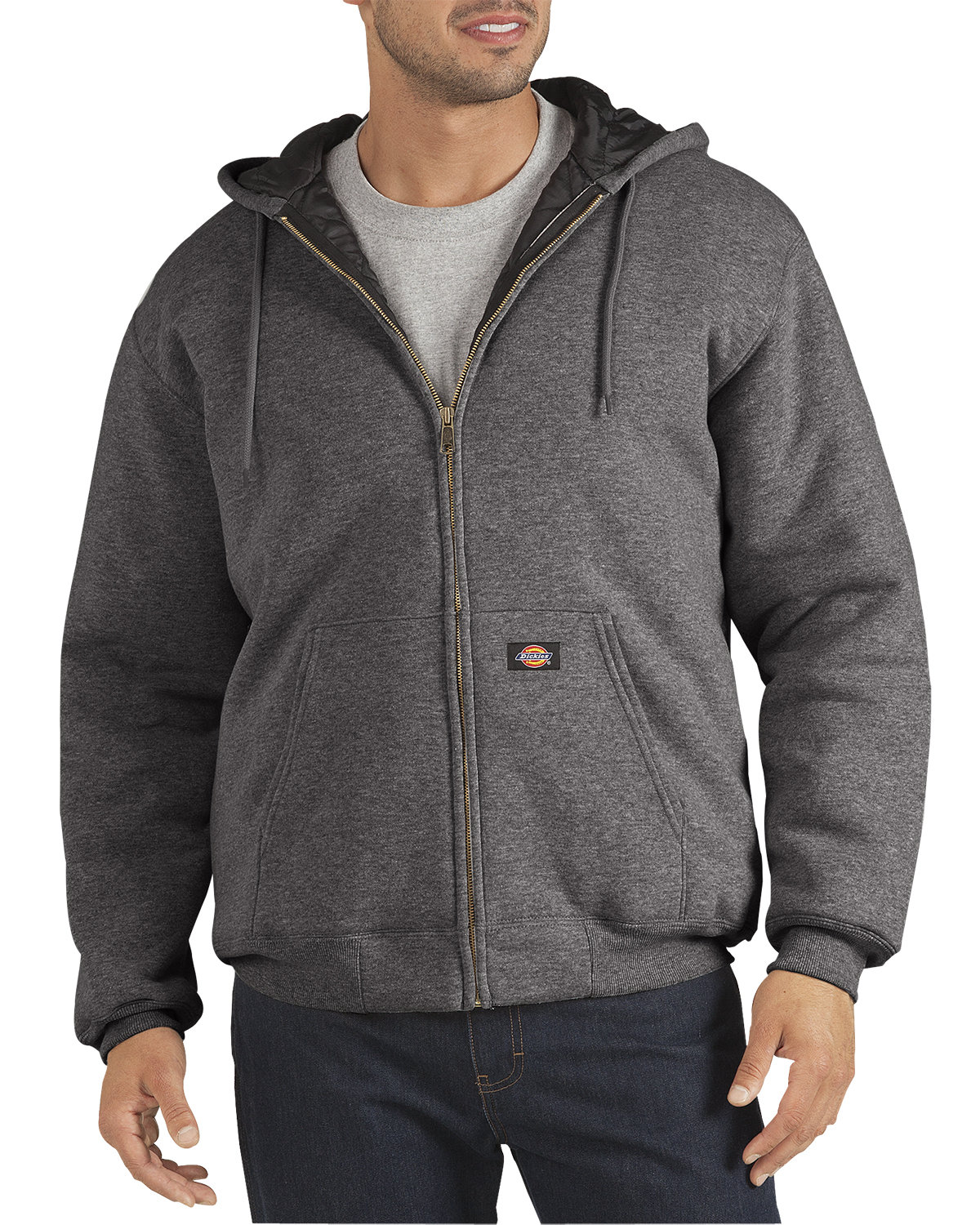 dickies heavyweight quilted fleece hoodie