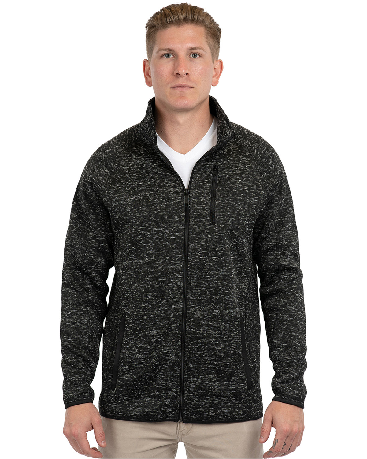 Mens Sweater Knit Jacket-Burnside