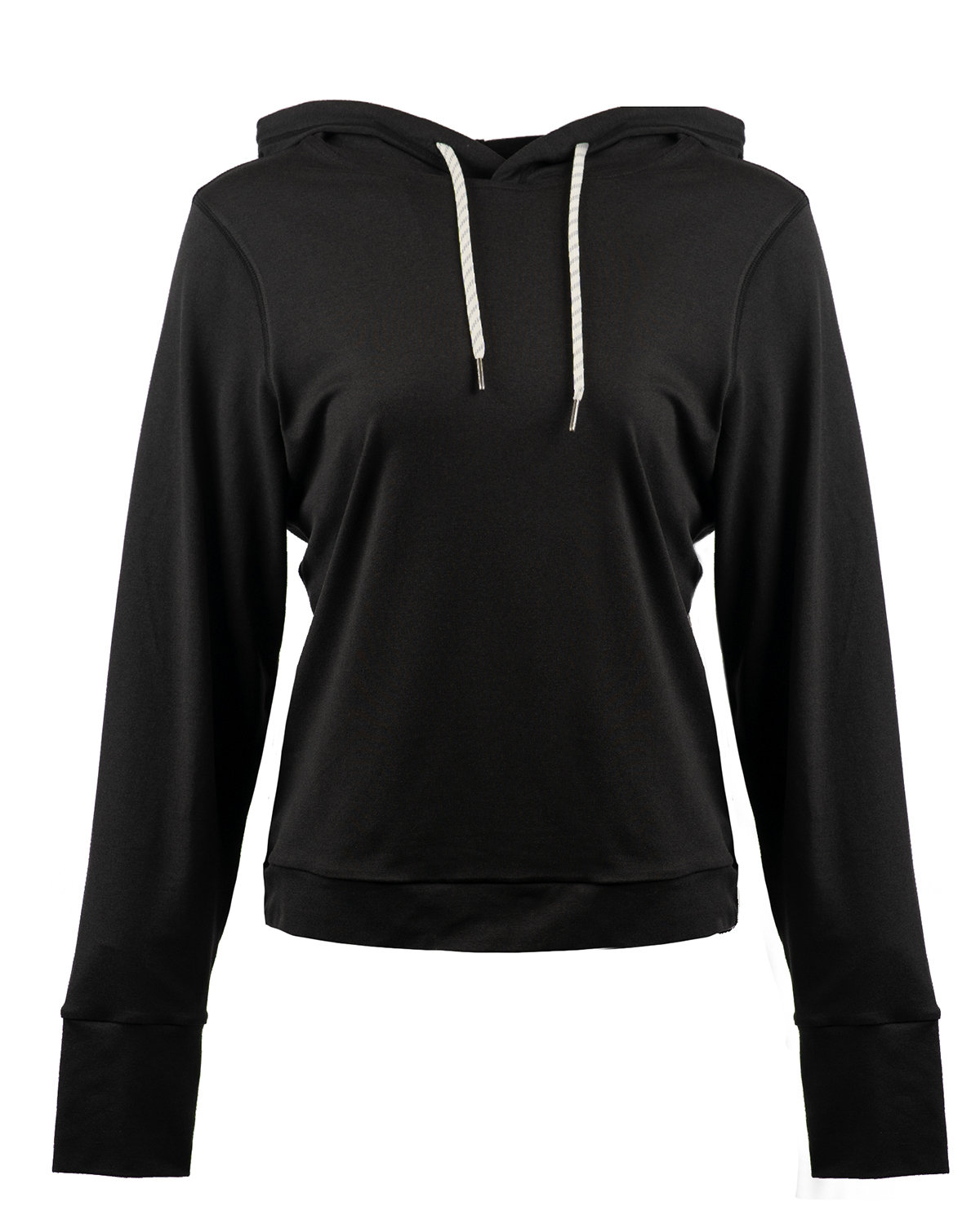 Ladies Modest Crop Hooded Sweatshirt-Burnside