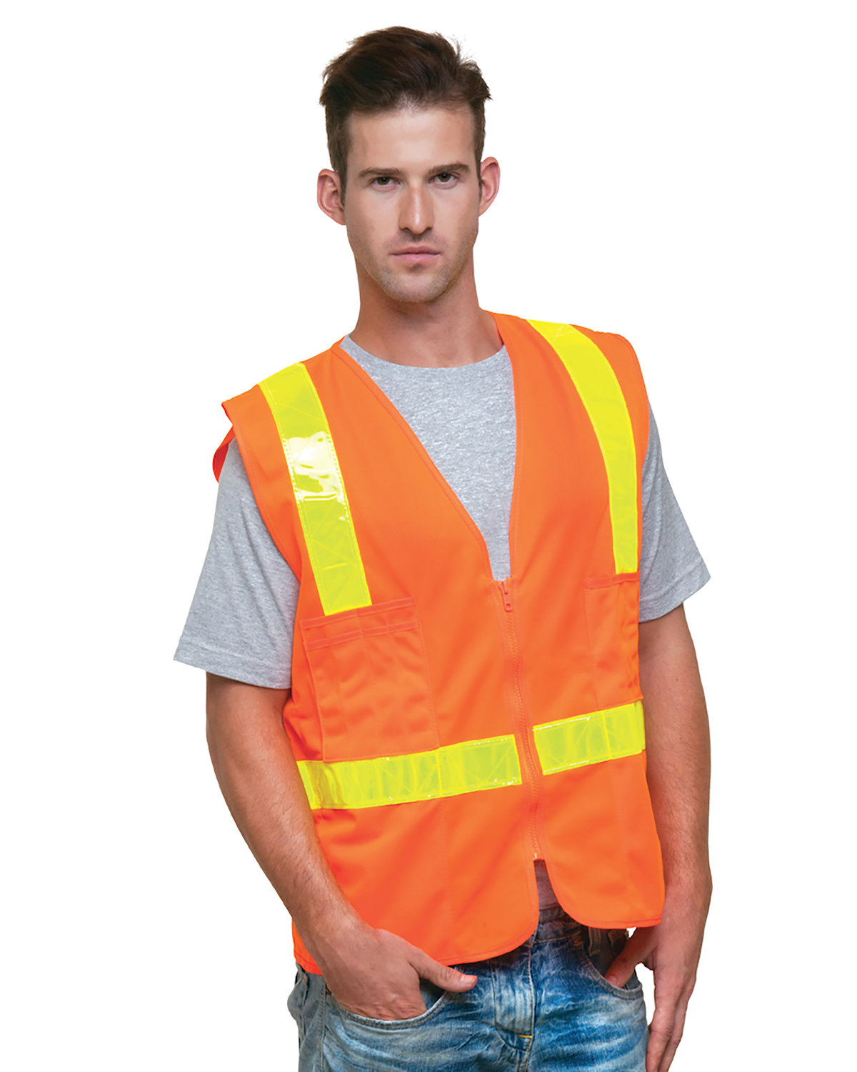 Unisex Usa Made 22surv&#45;Y Class 2 Ansi High Vis Surveyor Safety Vest-Bayside