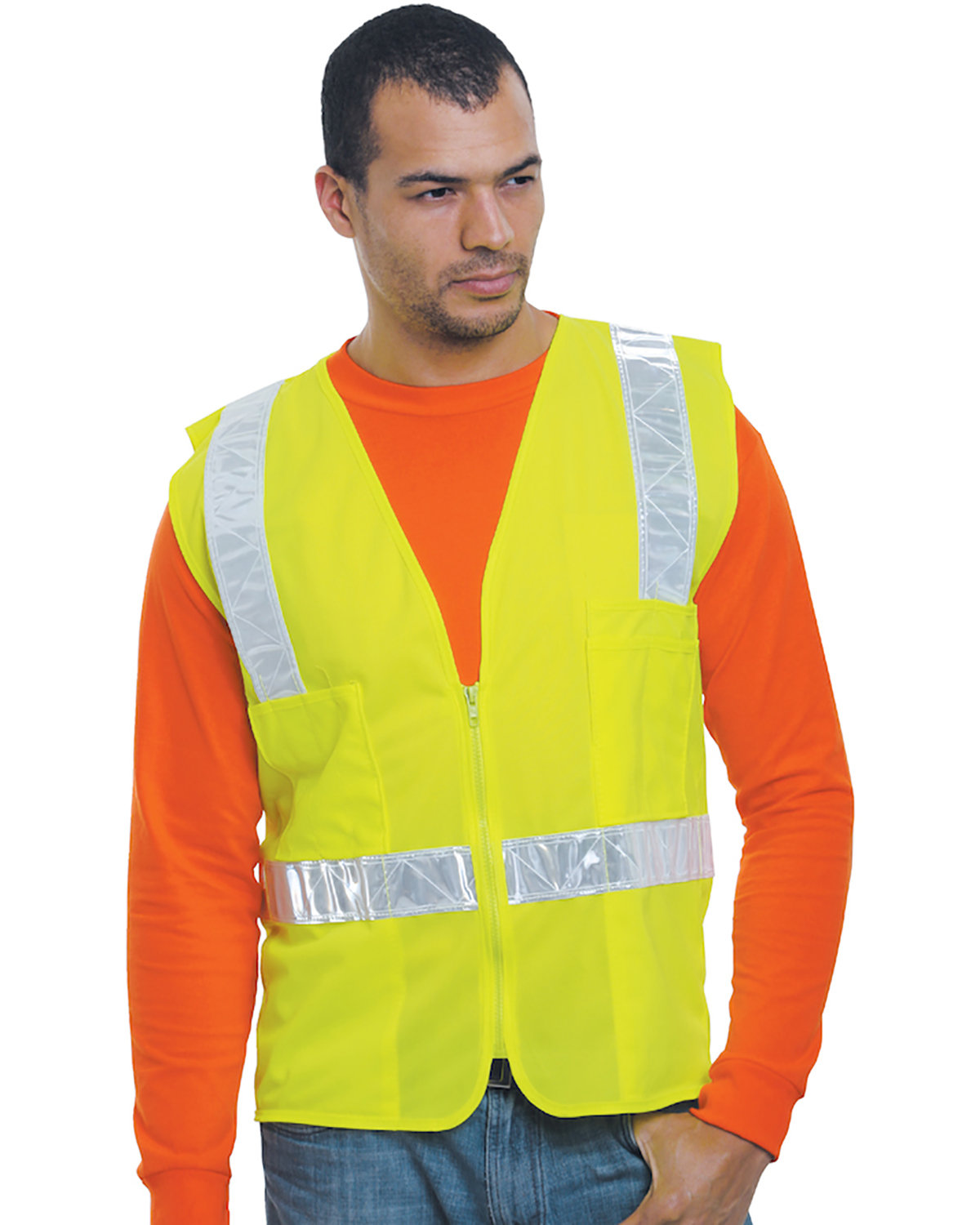 Unisex Usa Made 22surv&#45;R Class 2 Ansi High Vis Surveyor Safety Vest-Bayside