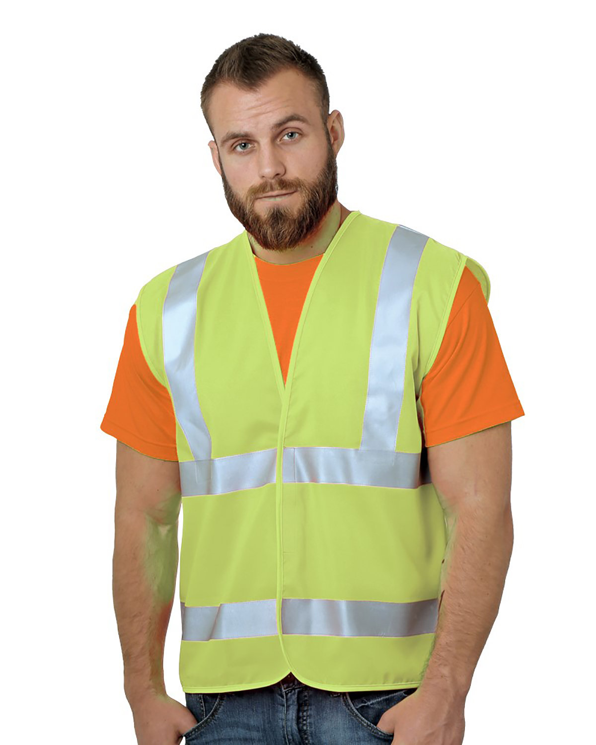 Unisex Usa Made Class 2 Ansi High Vis Economy Safety Vest-Bayside