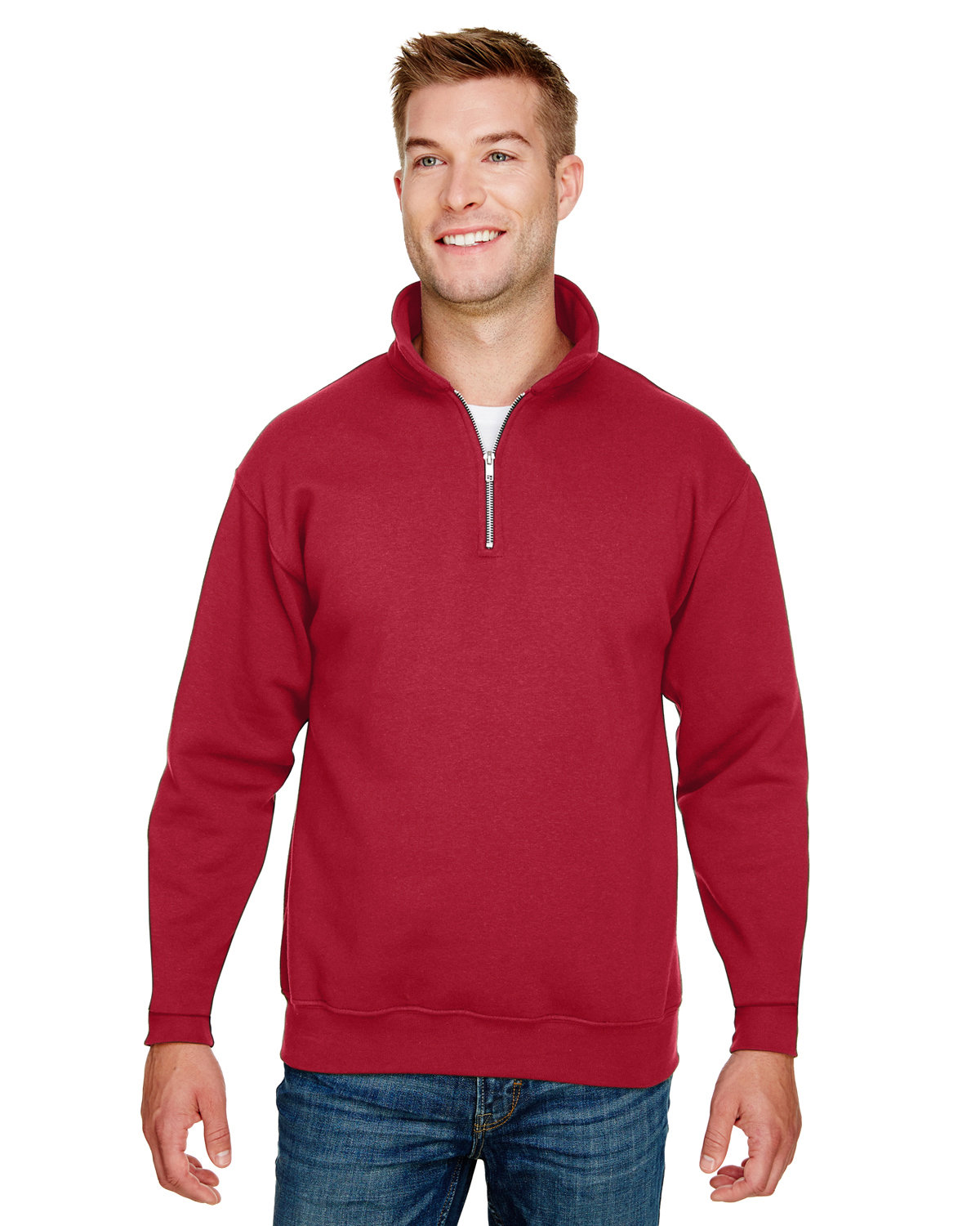 Unisex Quarter&#45;Zip Pullover Sweatshirt-Bayside