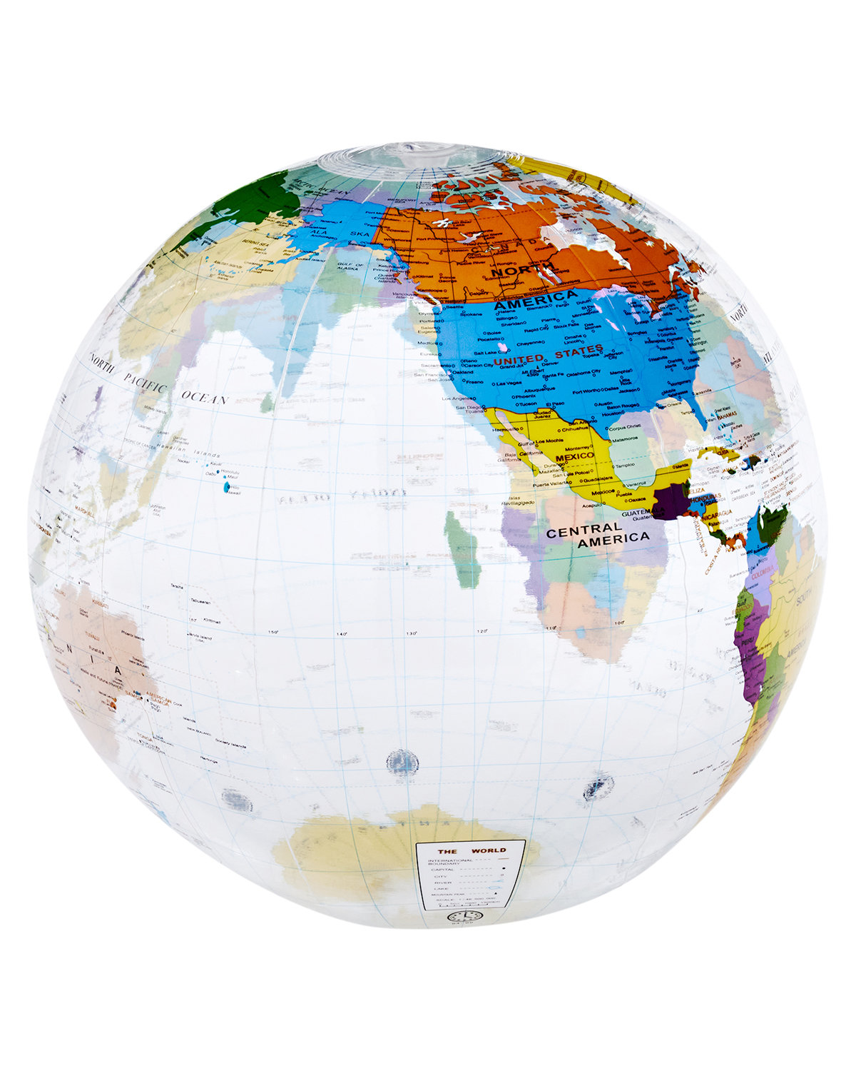 16&#34; World Globe Beach Ball-Prime Line