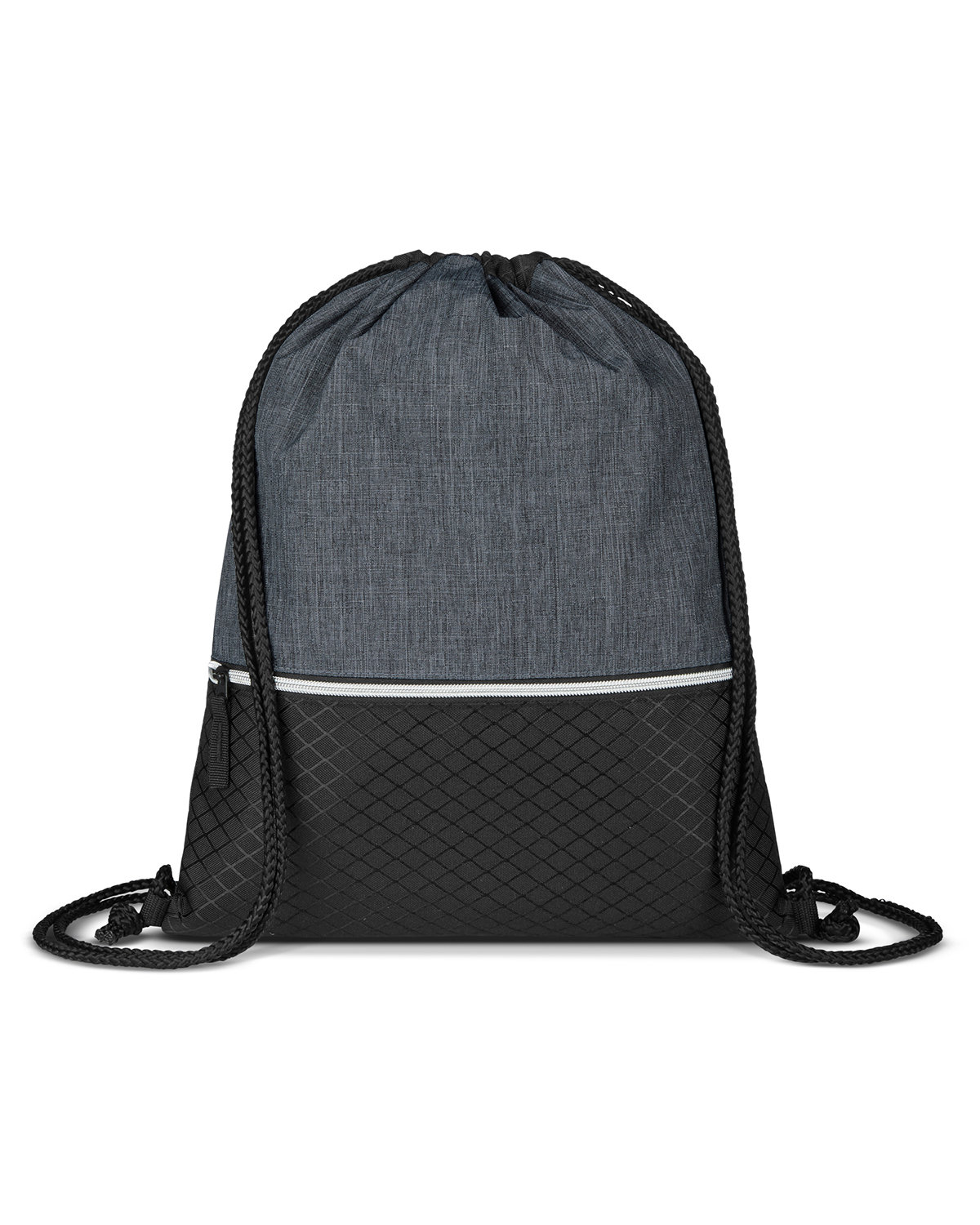 Crosshatch Heather Drawstring Backpack-Prime Line