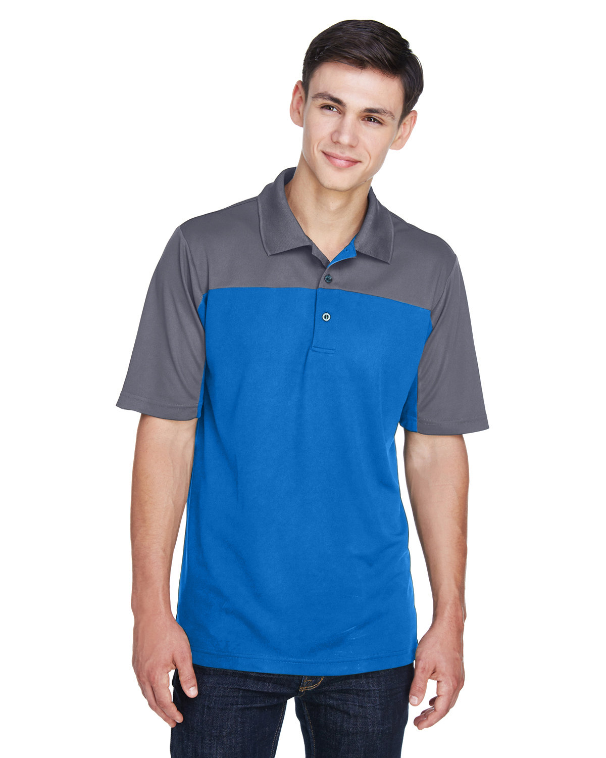 Mens Balance Colorblock Performance Pique Polo-CORE365