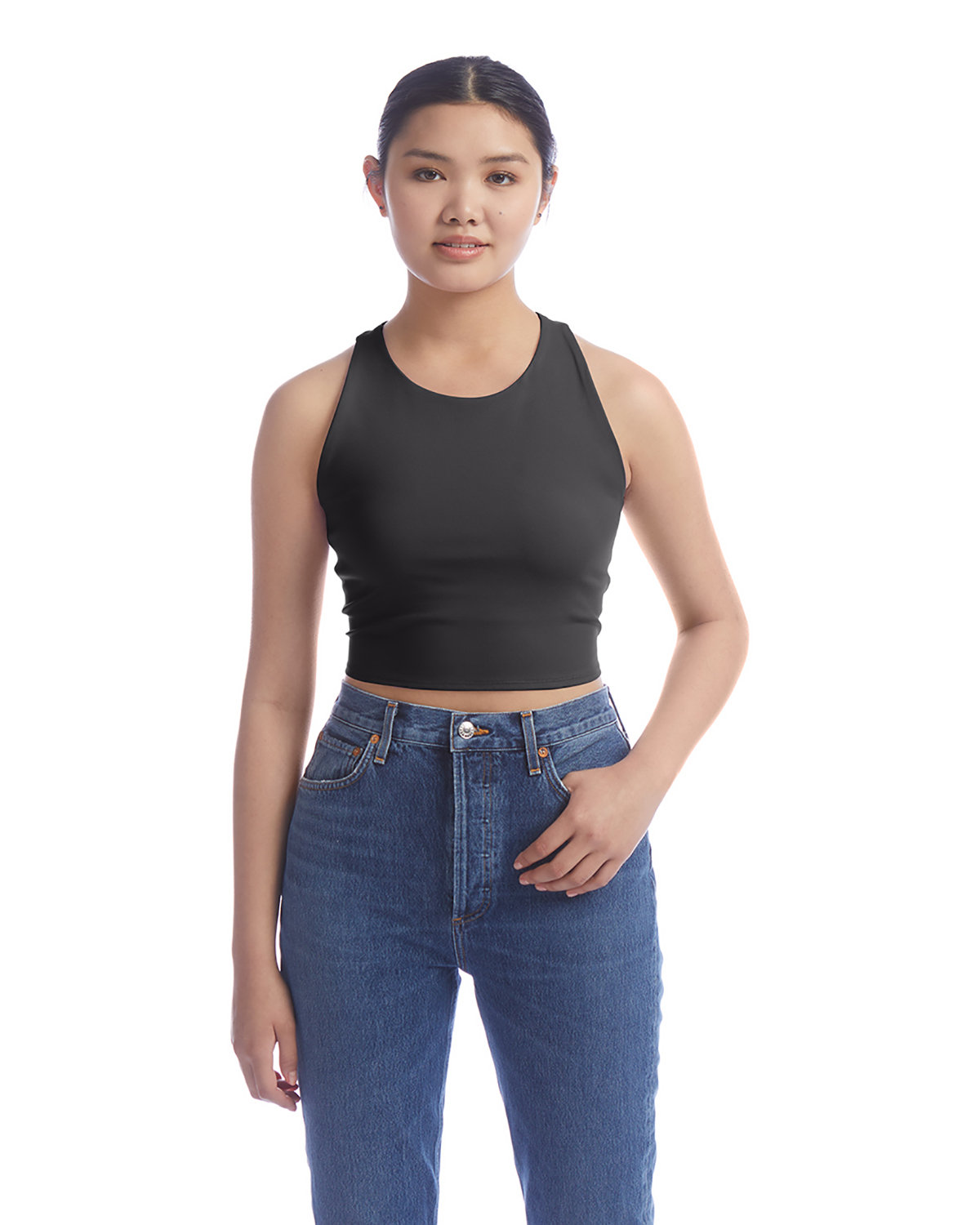 Ladies Fitted Cropped Tank-Champion