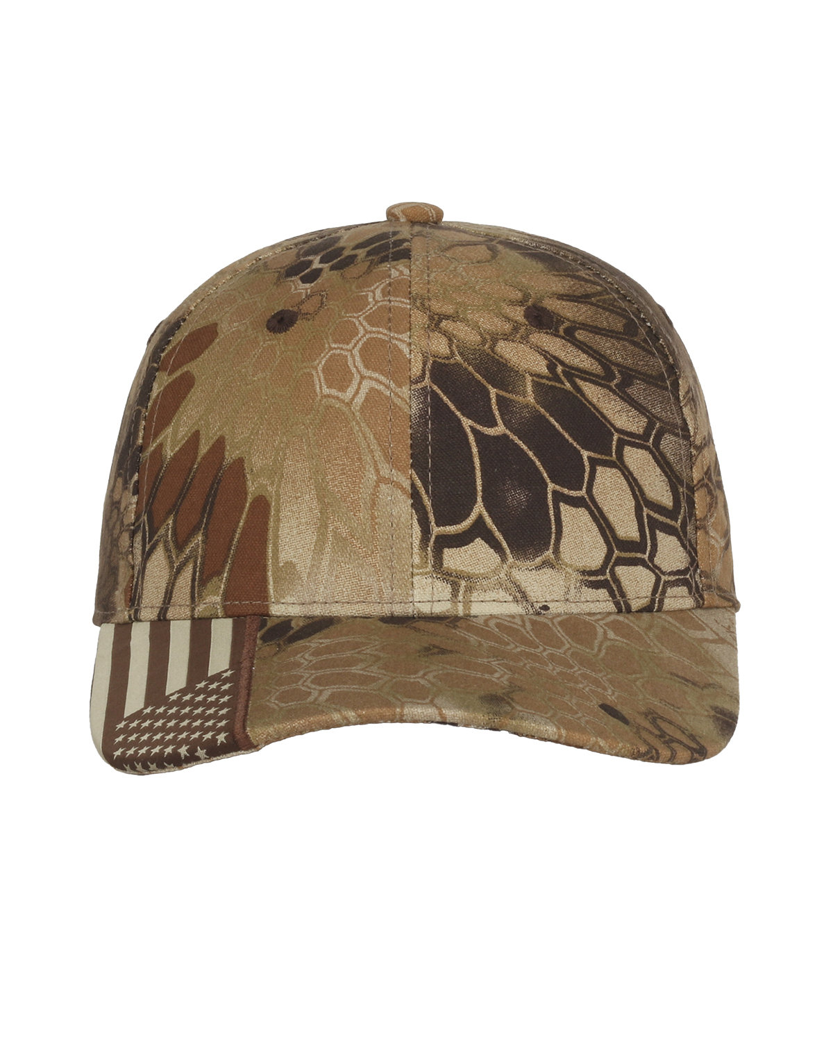 Canvas Camo Flag Accent Cap-Outdoor Cap