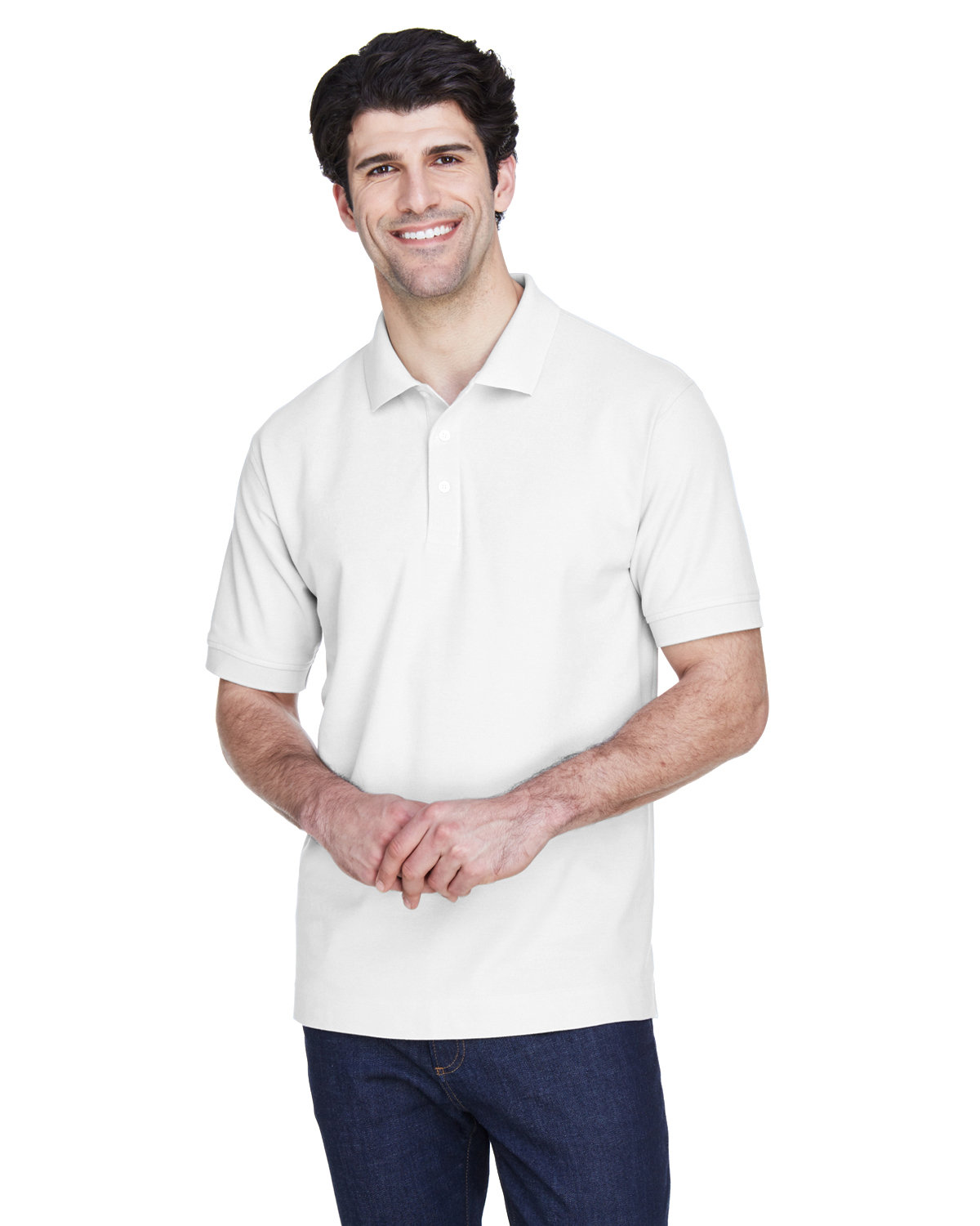 Buy Mens Pima Pique Short-Sleeve Polo - Devon & Jones Online at Best ...