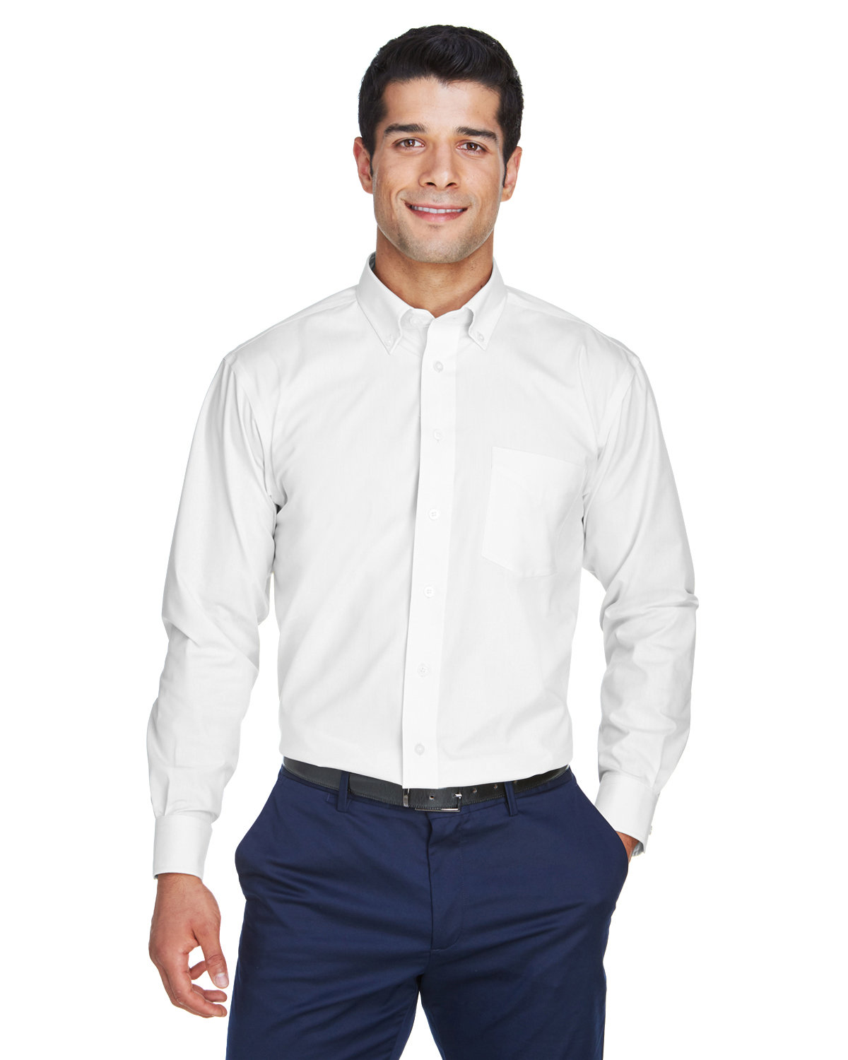 Mens Crown Collection® Solid Oxford Woven Shirt-