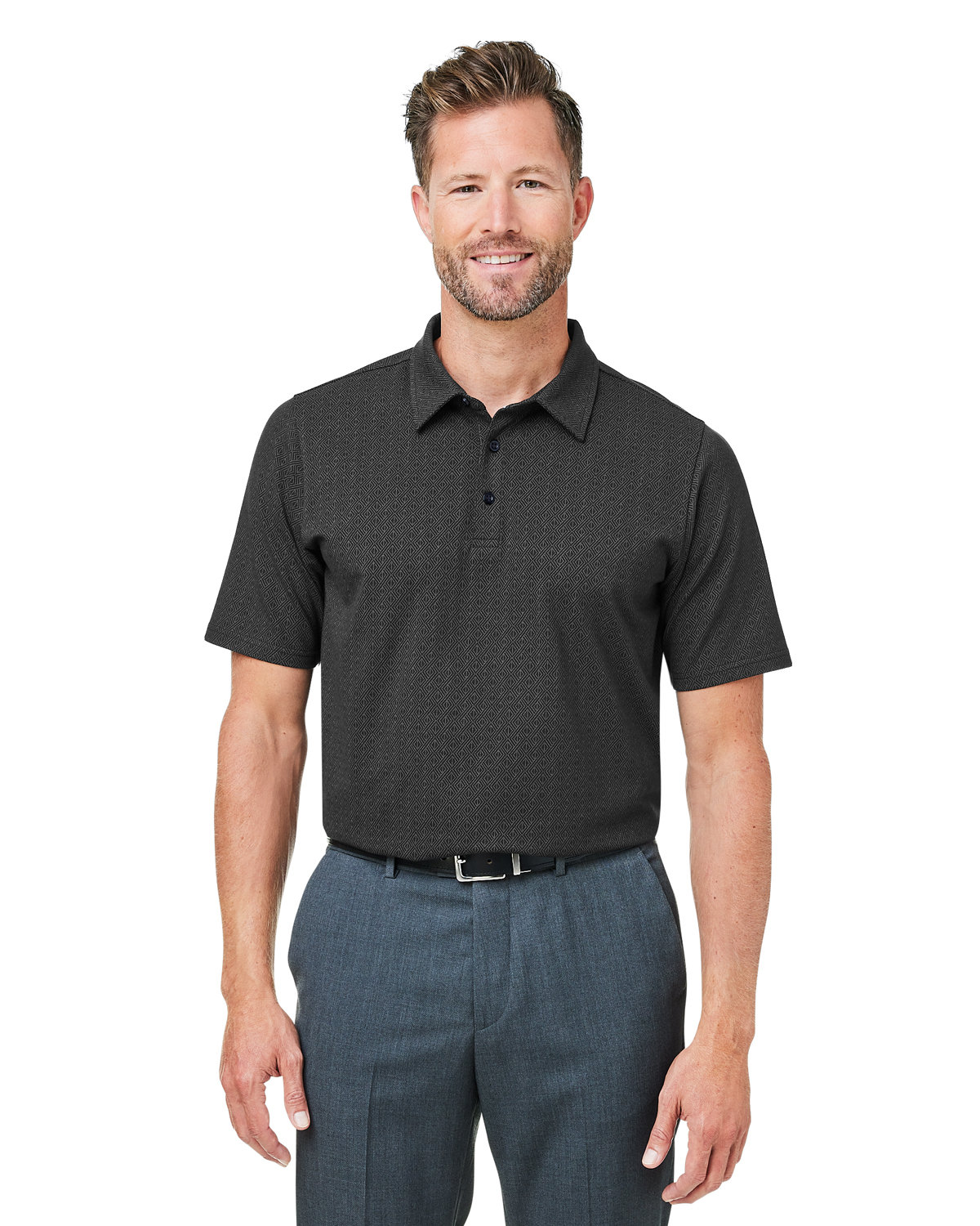 Crownlux Performance&#174; Mens Geo Polo-Devon & Jones