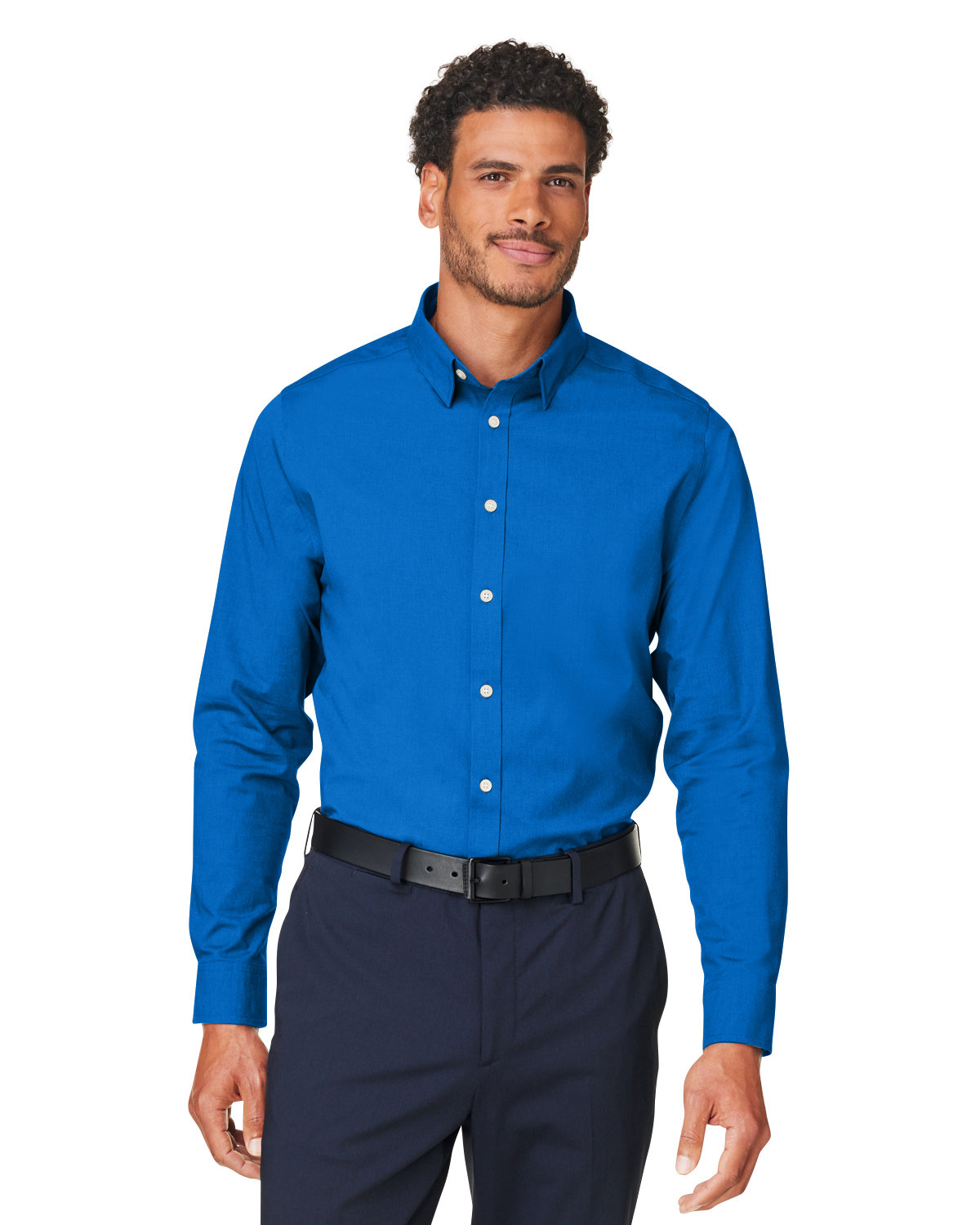 Crownlux Performance® Mens Spencer Poplin Shirt-Devon &#38; Jones