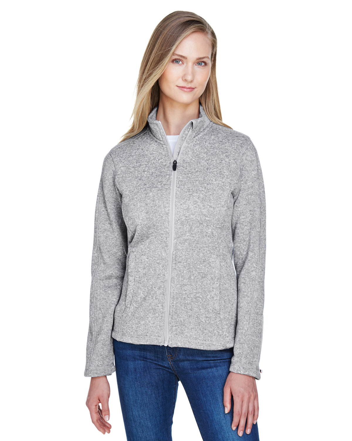 Ladies Bristol Full&#45;Zip Sweater Fleece Jacket-Devon & Jones