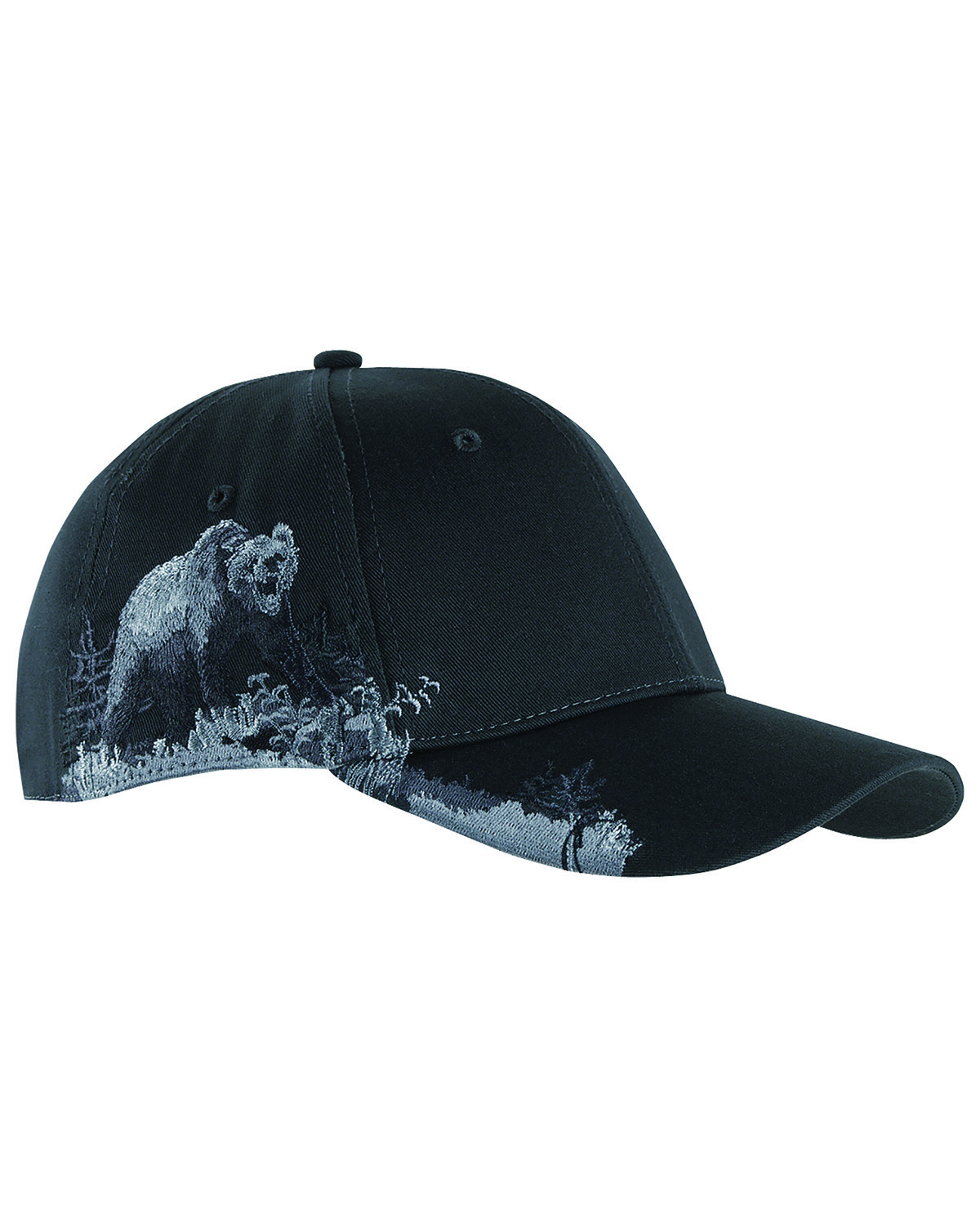 Brushed Cotton Twill Grizzly Bear Cap-