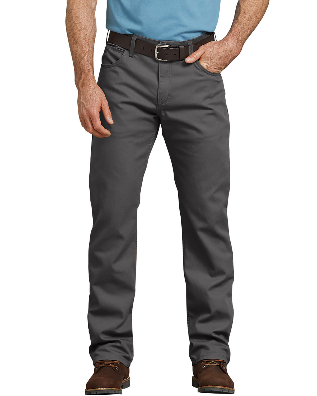 Mens Flex Regular Fit Straight Leg Tough Max&#8482; Duck 5&#45;Pocket Pant-Dickies