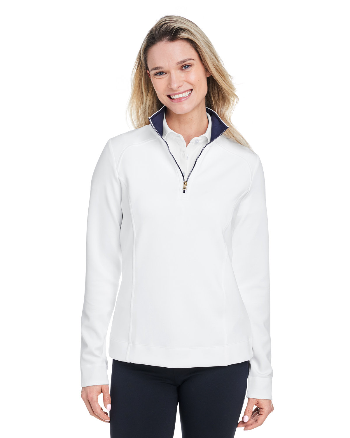 Ladies Wells Quarter-Zip Tech Pullover-Fairway &#38; Greene