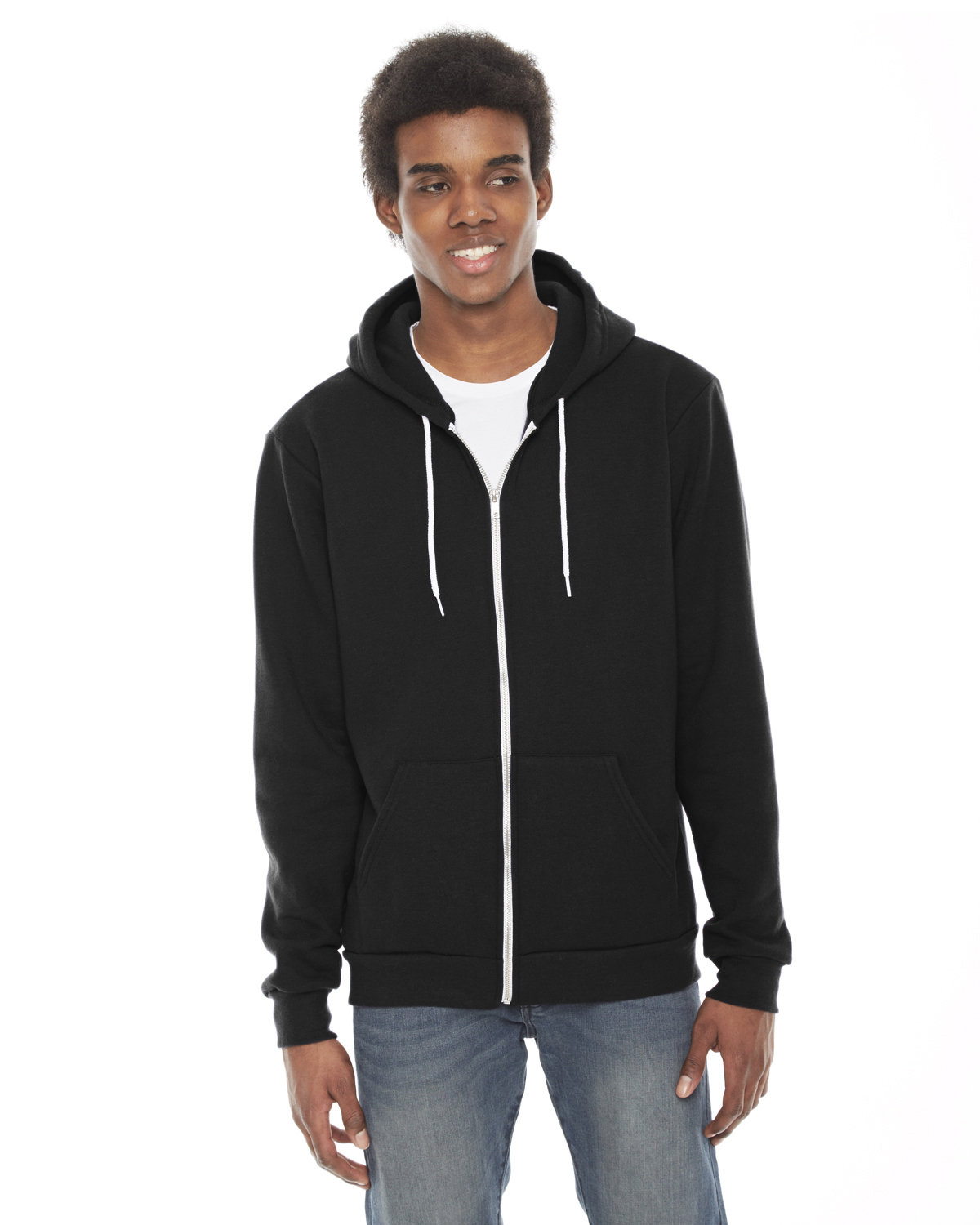 Unisex Flex Zip Hooded Fleece-American Apparel