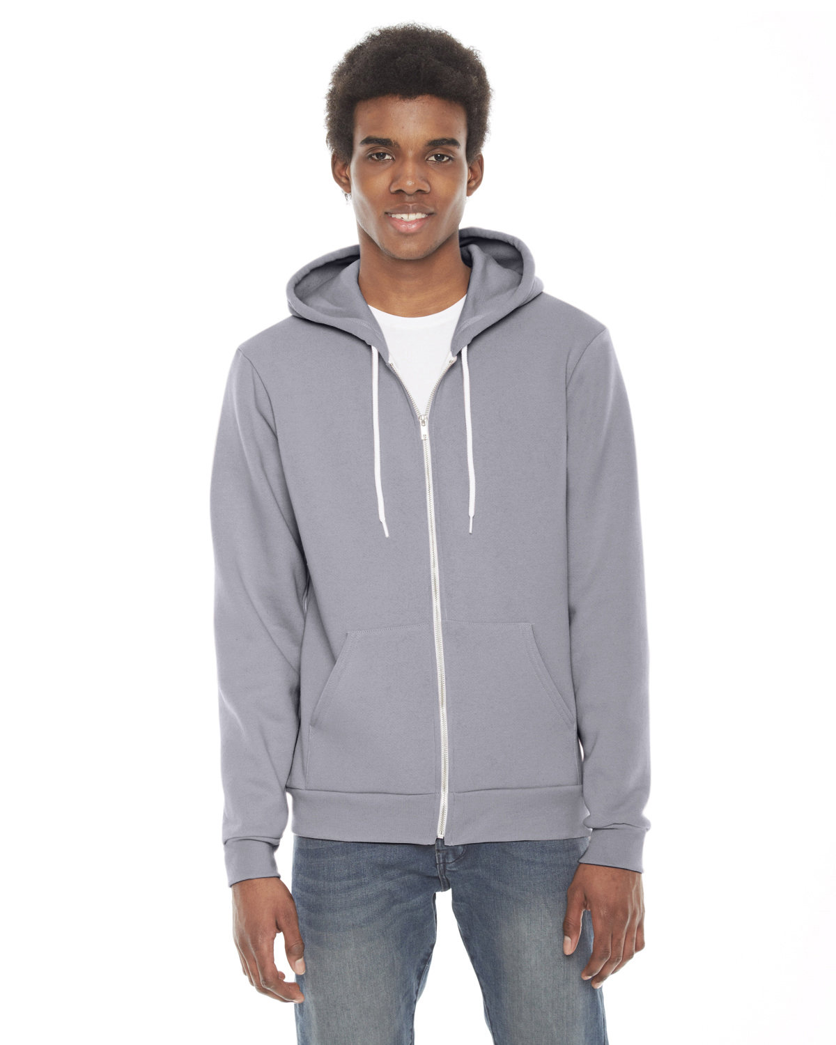 Unisex Flex Fleece Zip Hoodie-American Apparel