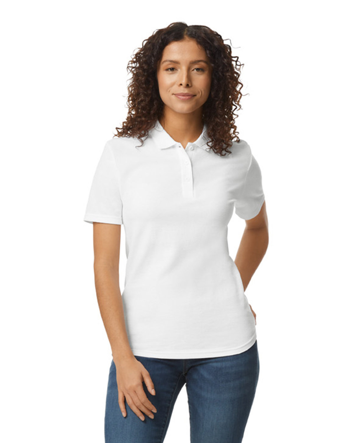 Ladies Softstyle Double Pique Polo-Gildan