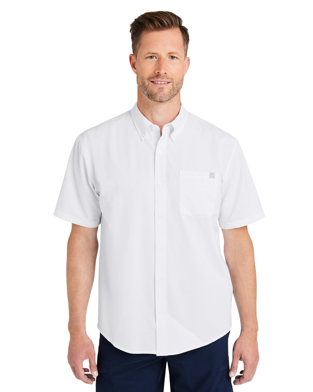 Mens Kona Solid Short Sleeve Shirt-HUK