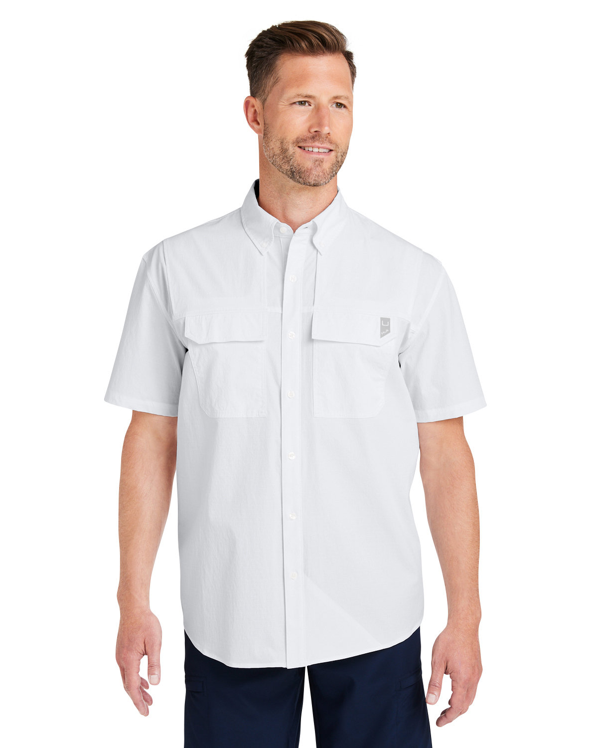 Mens Creekbed Short Sleeve Shirt-HUK