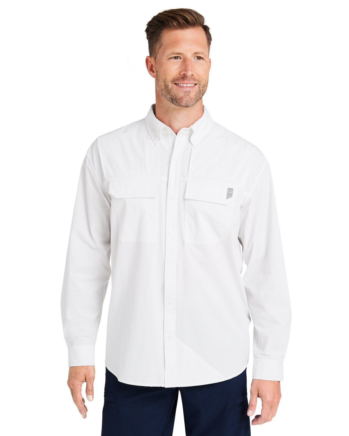 Mens Creekbed Long Sleeve Shirt-HUK